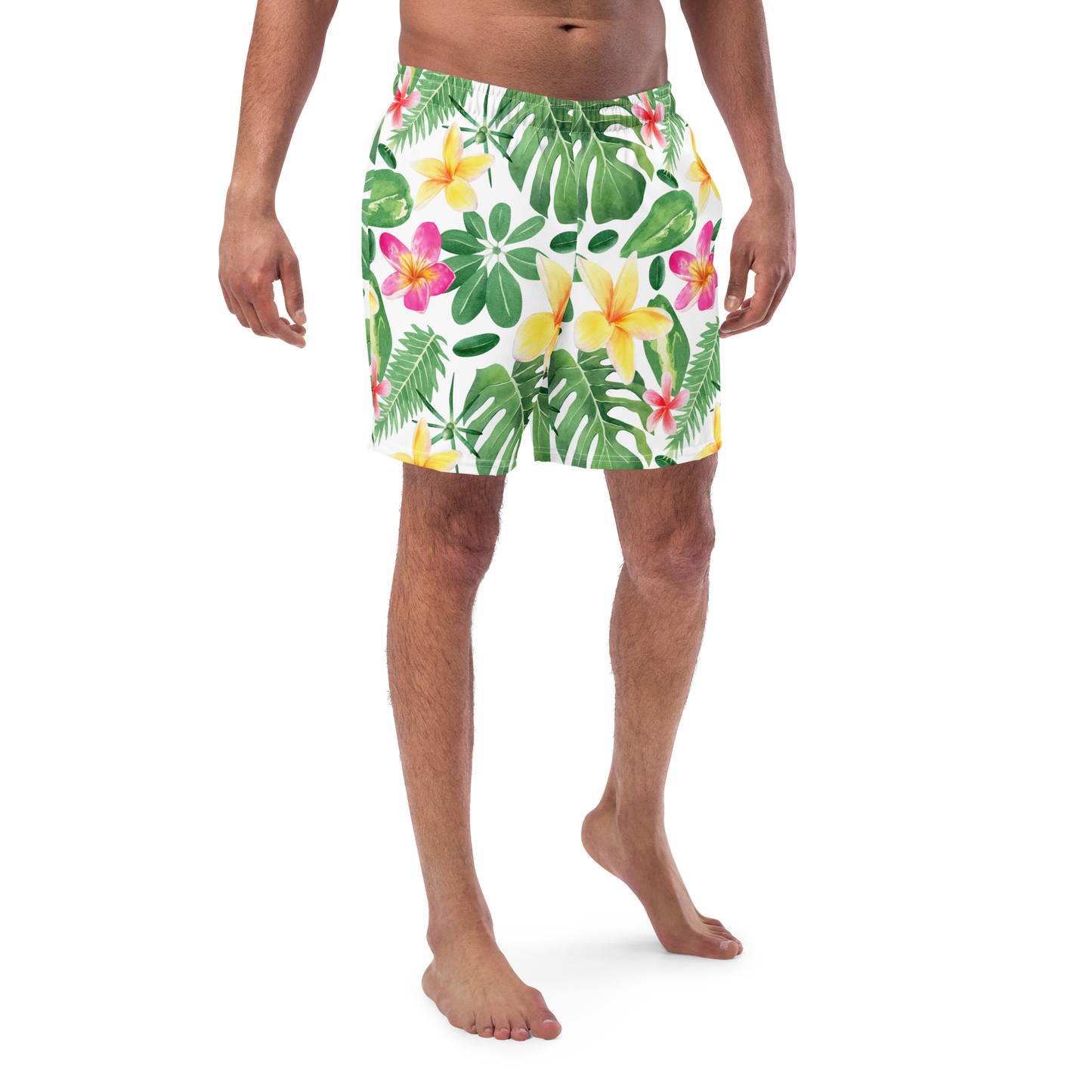 Tropical Plants Pattern Swim Trunks