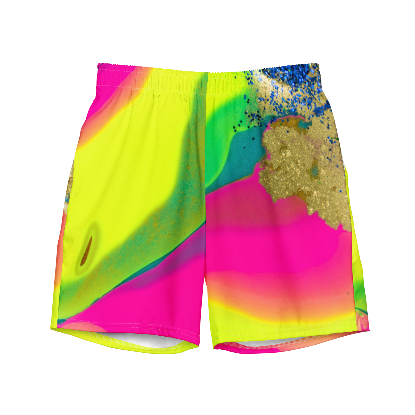 Glitterbomb Print Swim Trunks