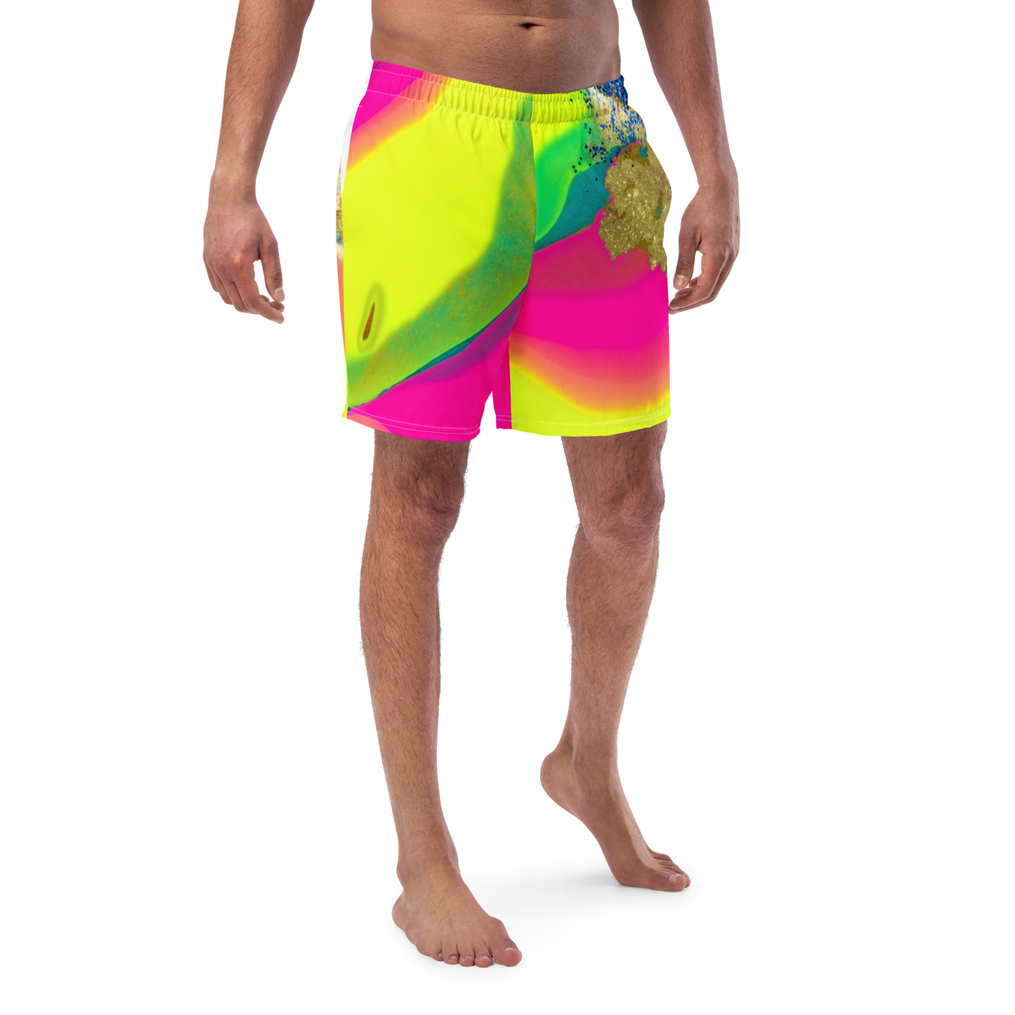 Glitterbomb Print Swim Trunks