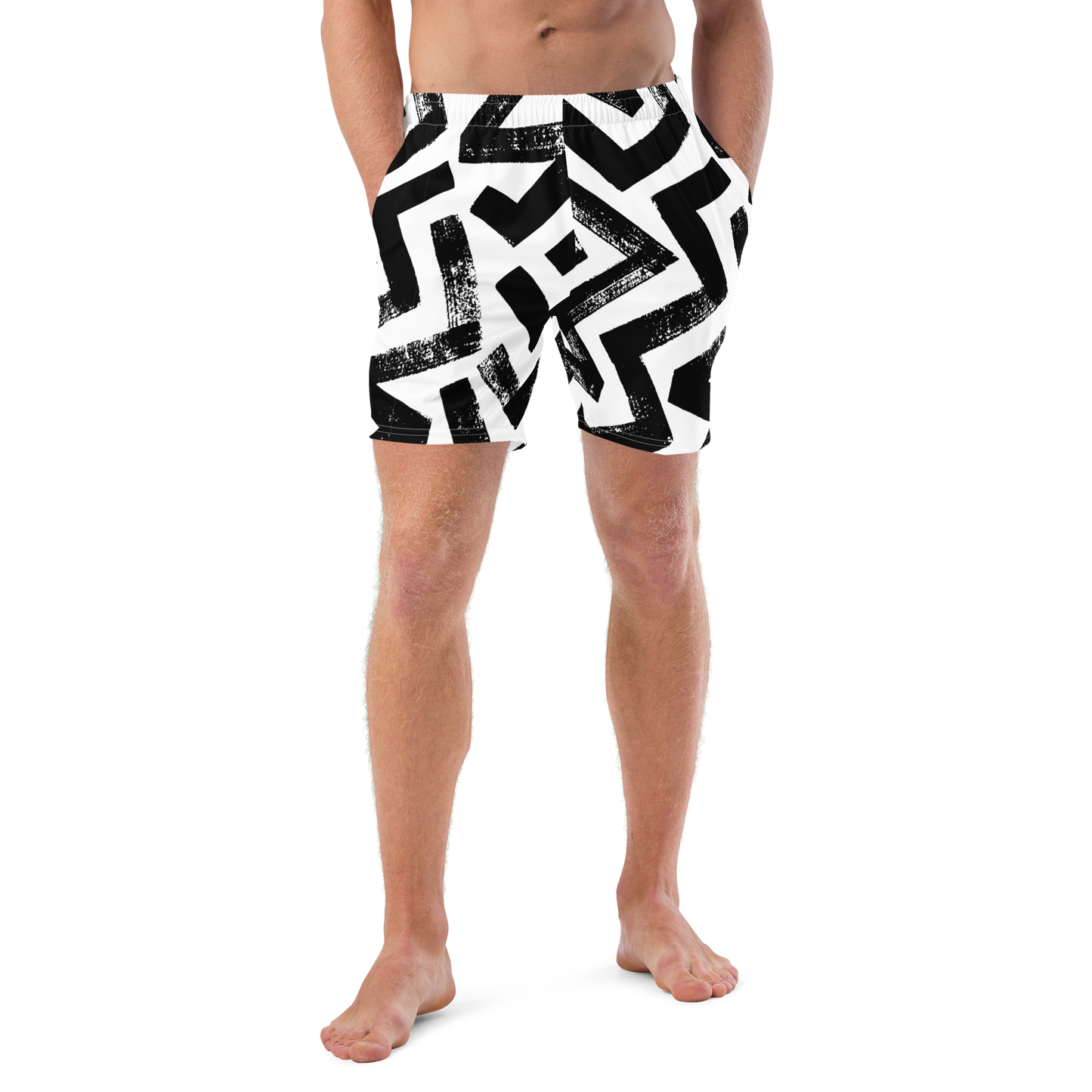 Bold Print Recycled Swim Trunks