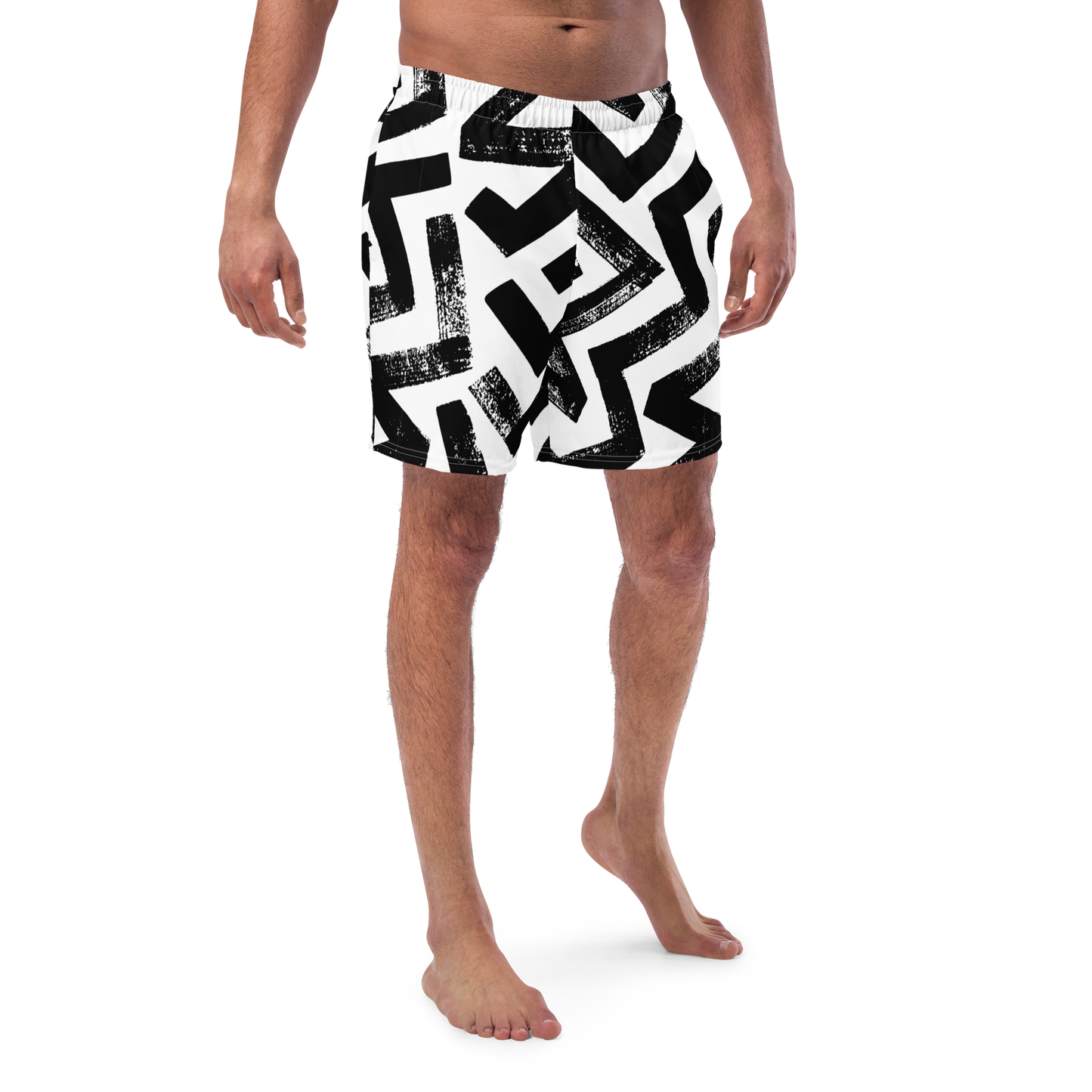 Bold Print Recycled Swim Trunks