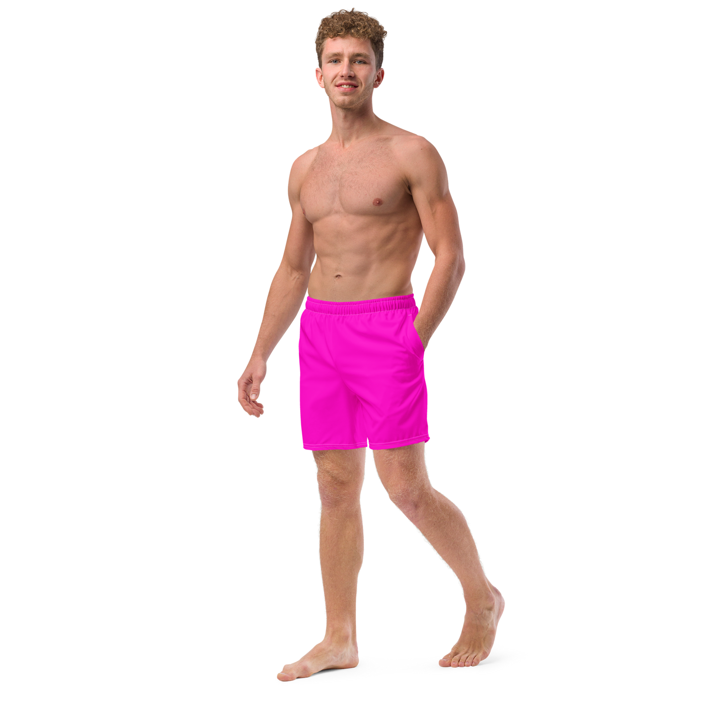 Neon Pink Swim Trunks