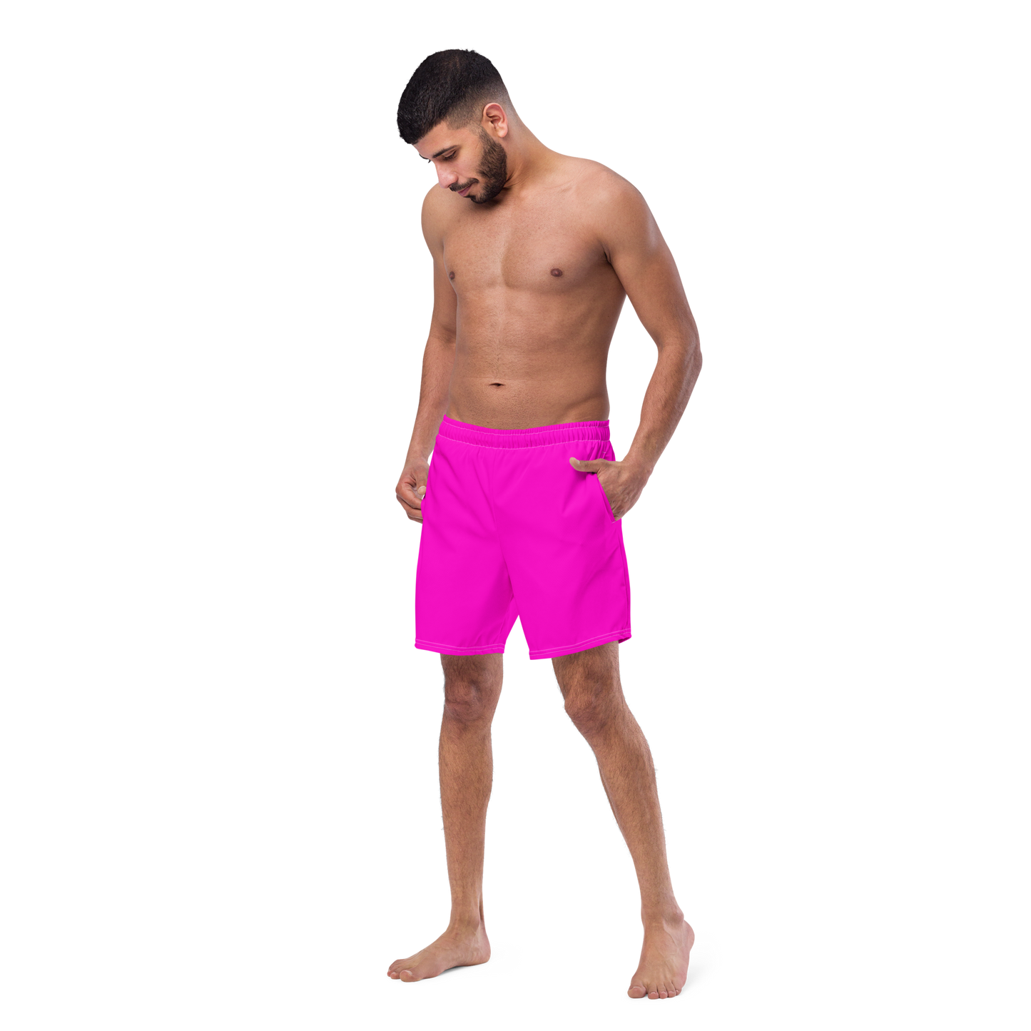 Neon Pink Swim Trunks