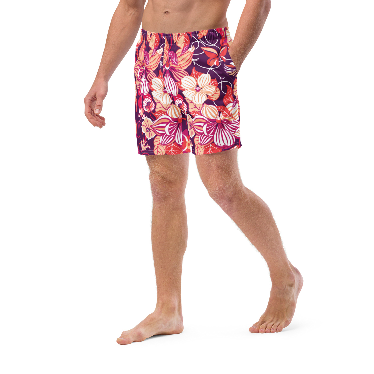 Wildflowers Print Swim Trunks