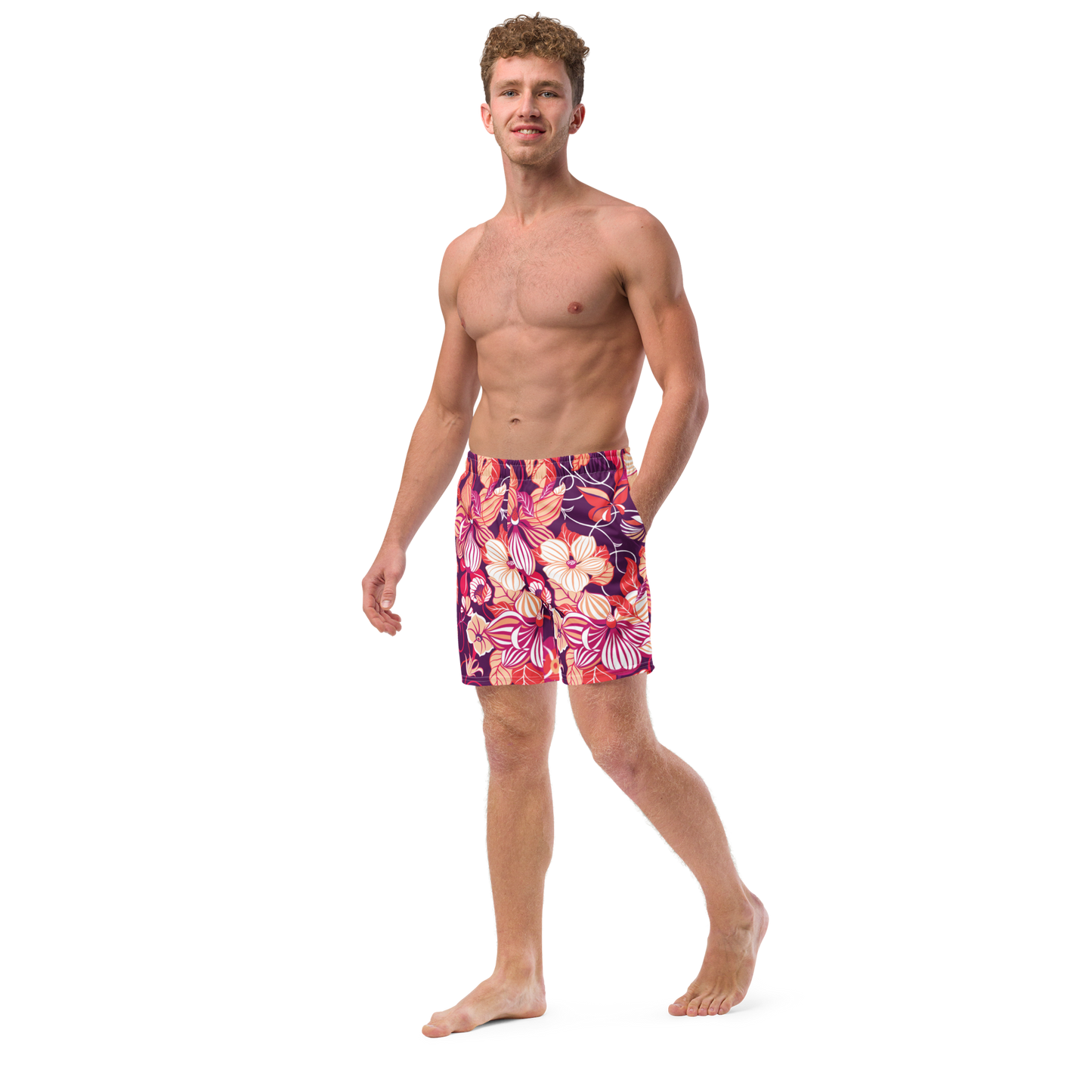 Wildflowers Print Swim Trunks