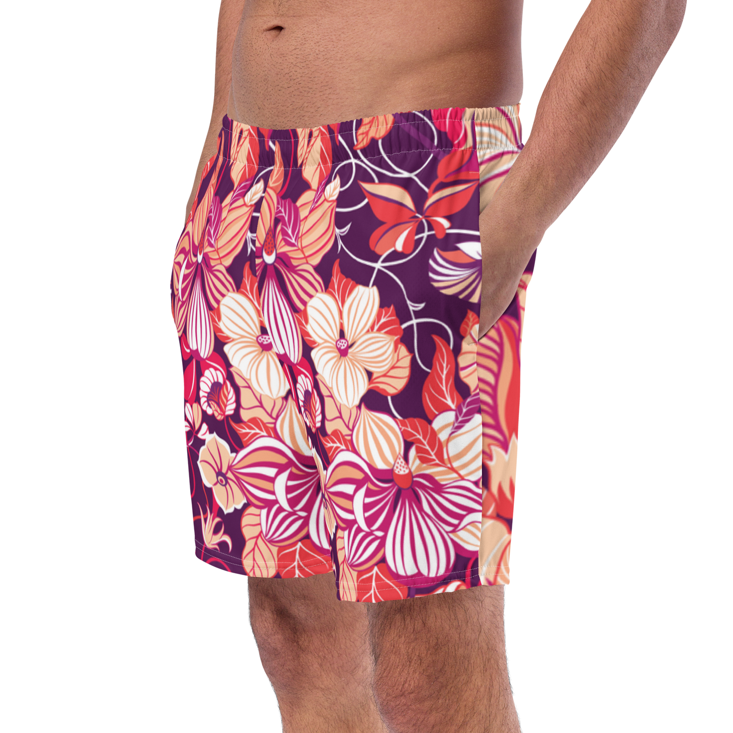 Wildflowers Print Swim Trunks