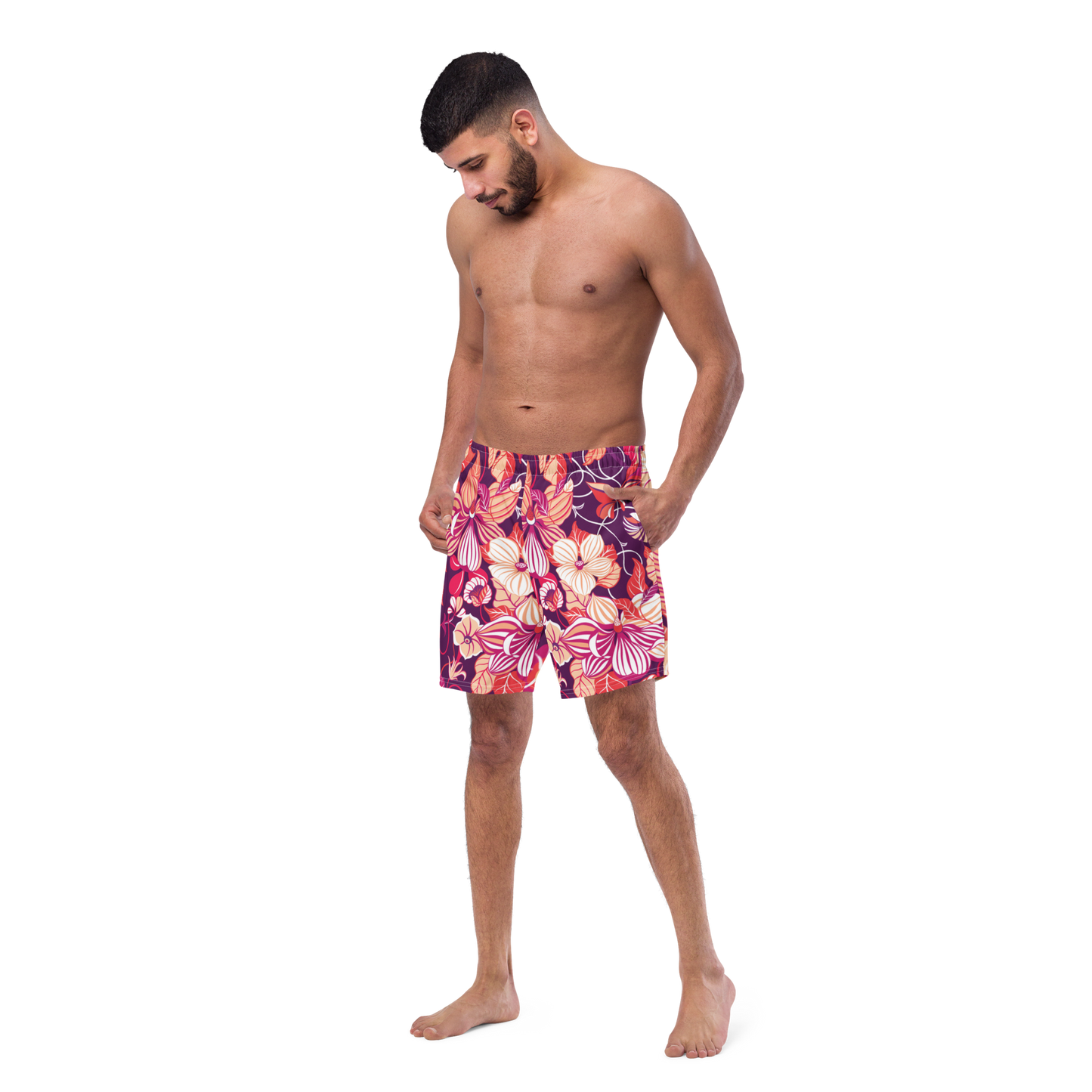 Wildflowers Print Swim Trunks