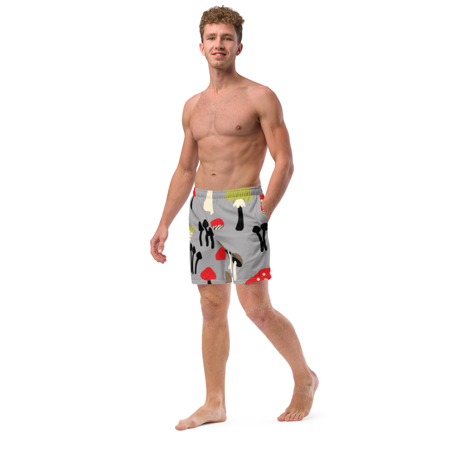 Mushrooms Pattern Swim Trunks