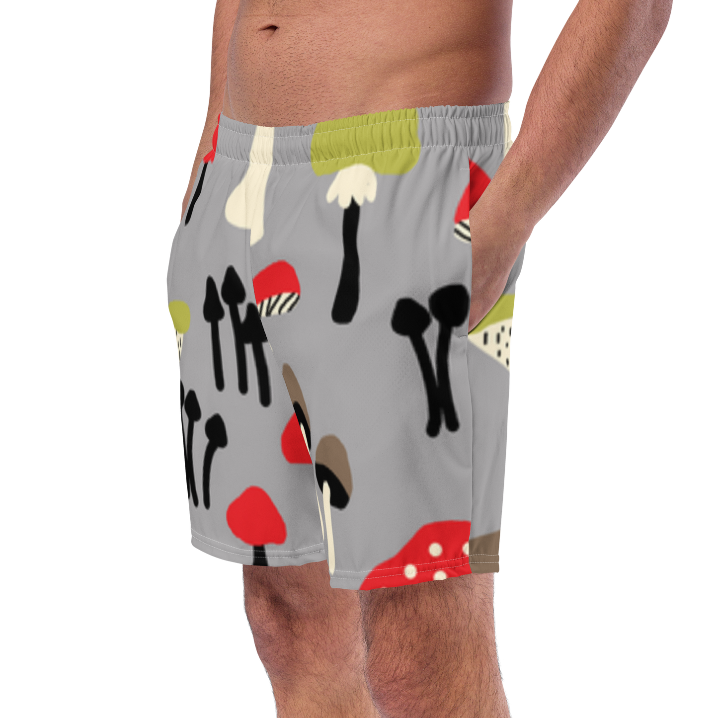 Mushrooms Pattern Swim Trunks