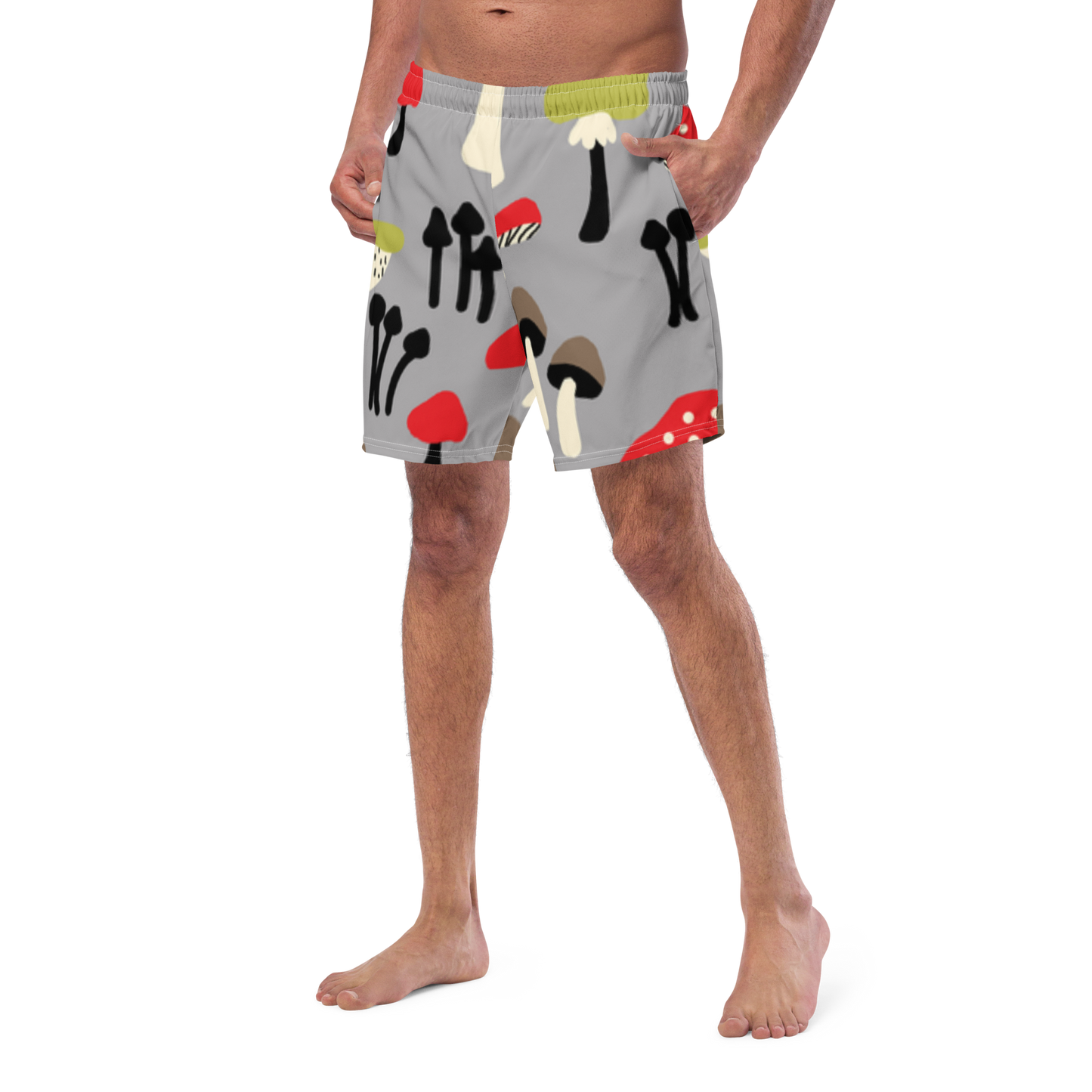 Mushrooms Pattern Swim Trunks