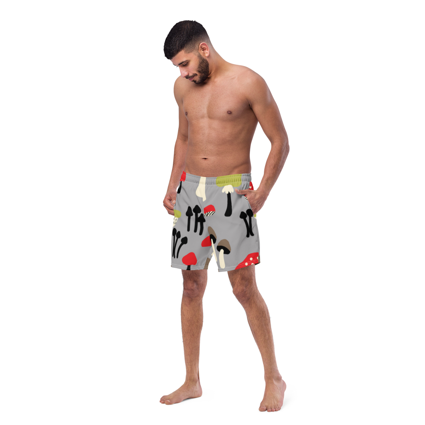 Mushrooms Pattern Swim Trunks