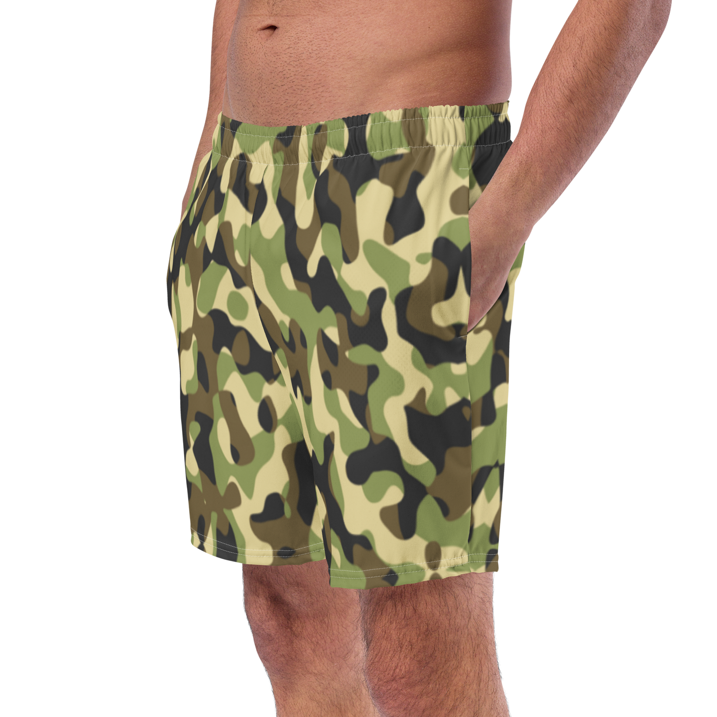 Green Camo Swim Trunks