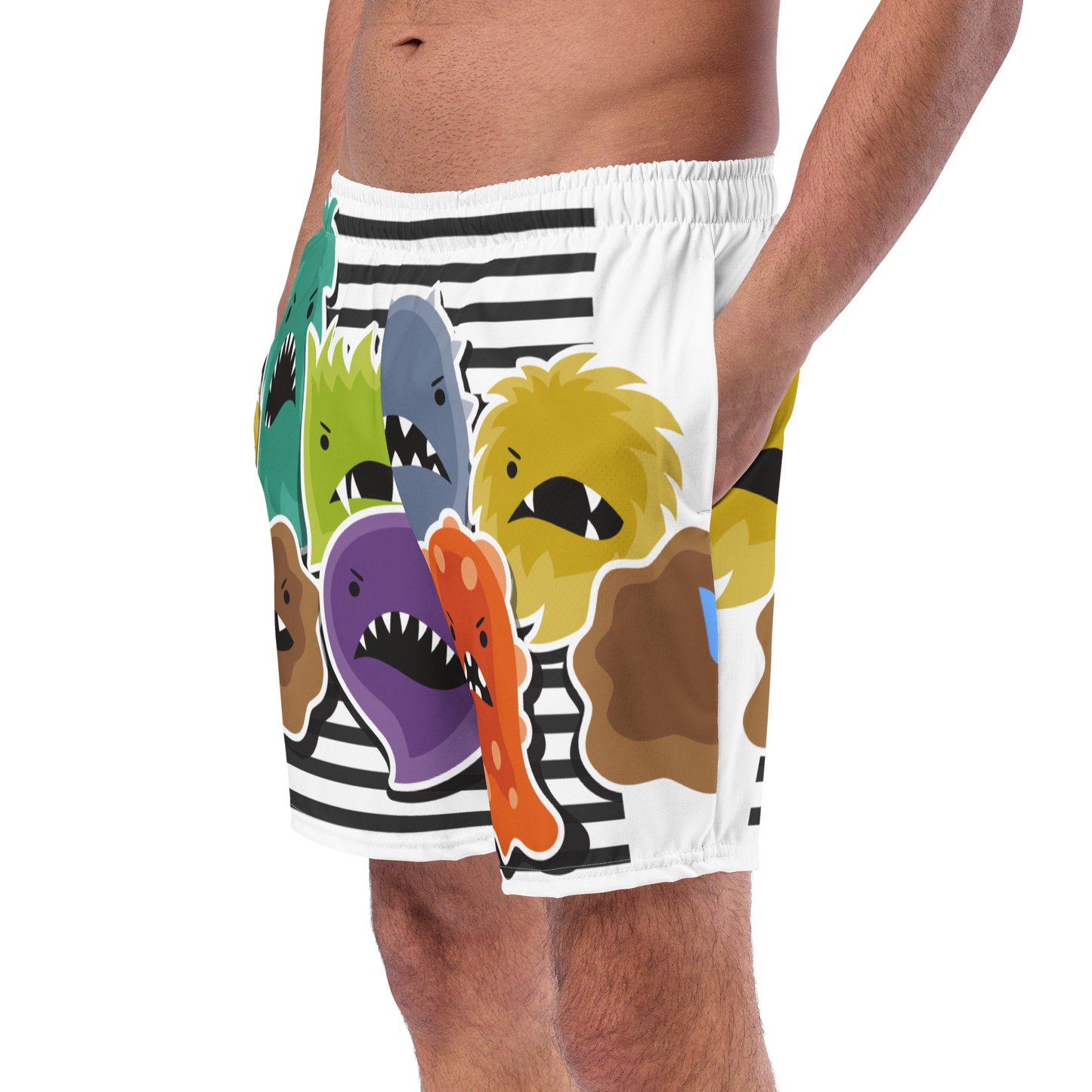 Monster Pattern Swim Trunks