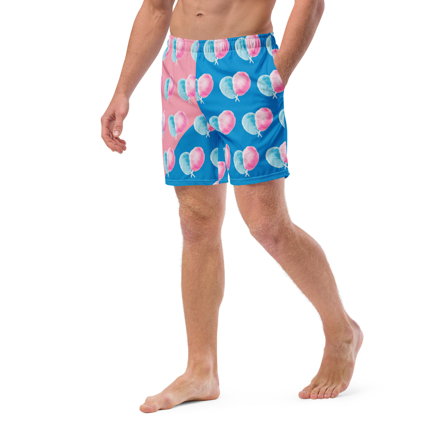 Cotton Candy King Pattern Swim Trunks