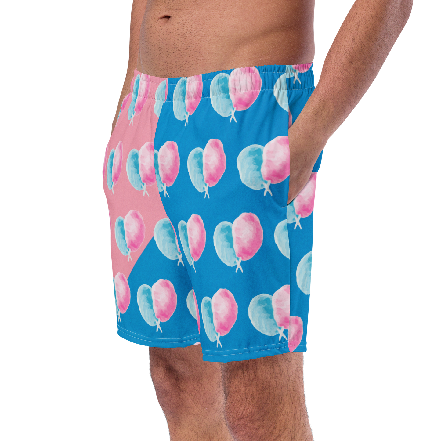 Cotton Candy King Pattern Swim Trunks