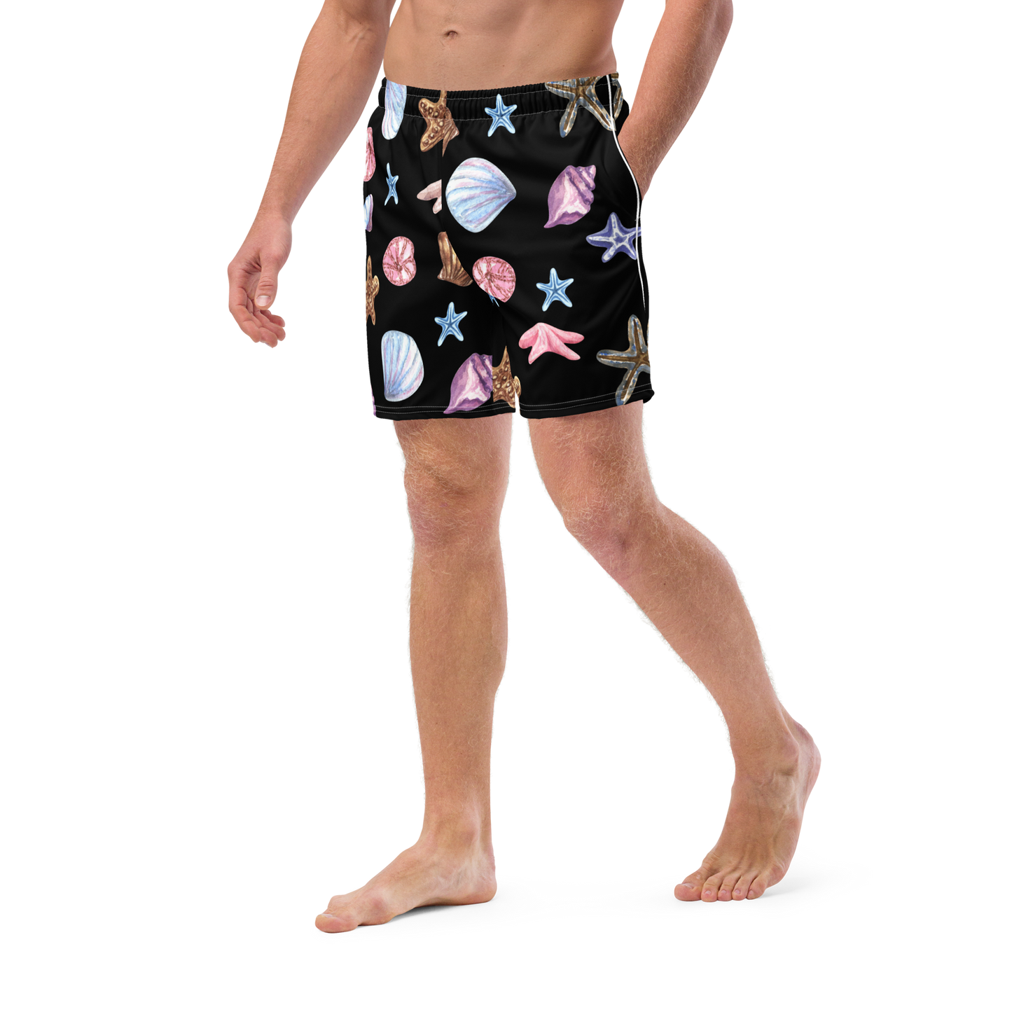 Seashell Pattern Swim Trunks