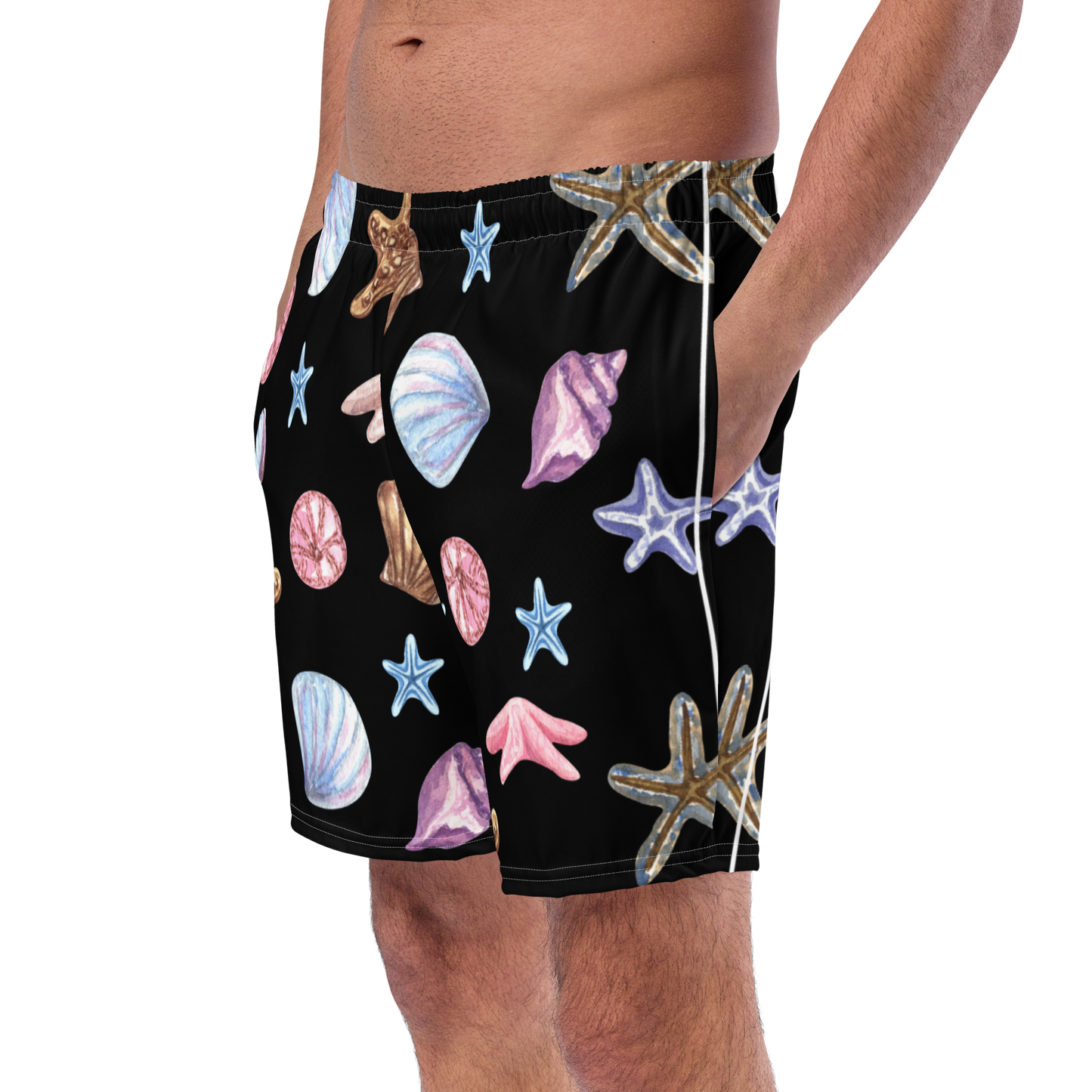 Seashell Pattern Swim Trunks