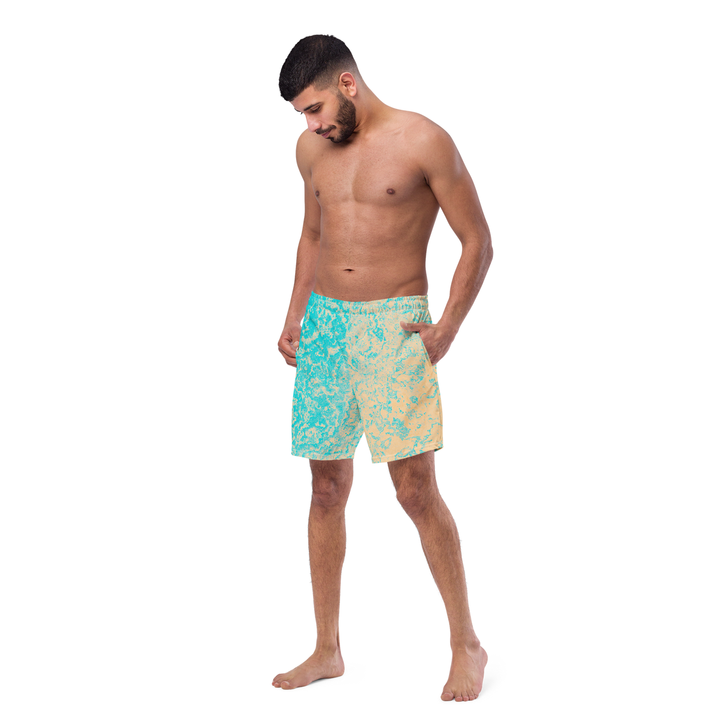 Seasalt & Vinegar Splash Pattern Swim Trunks