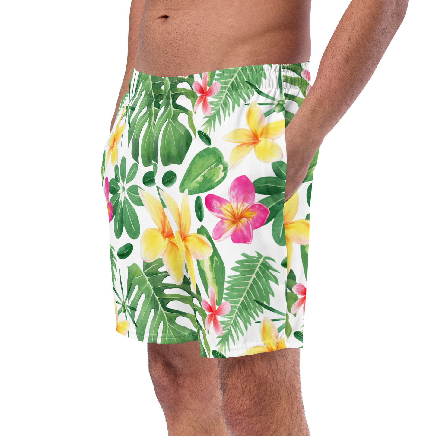 Tropical Plants Pattern Swim Trunks