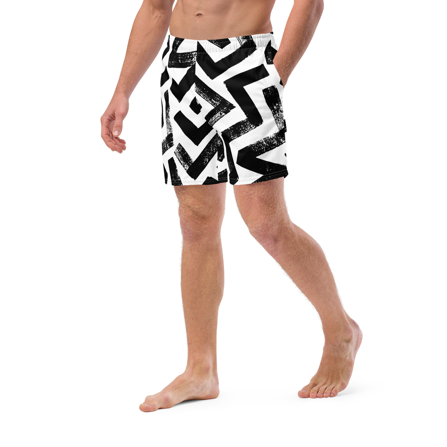 Bold Print Recycled Swim Trunks