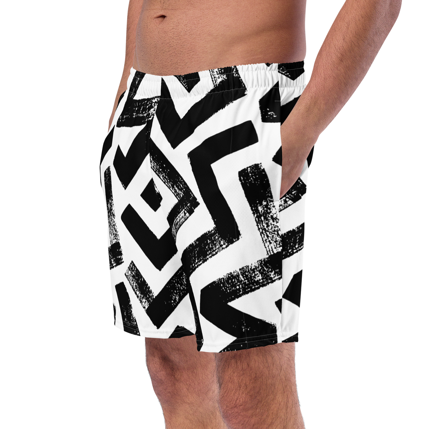 Bold Print Recycled Swim Trunks