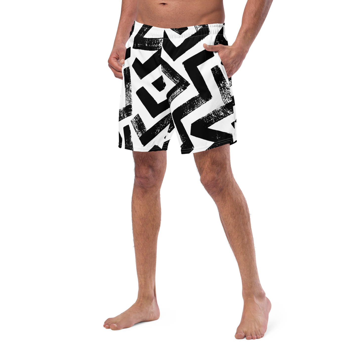 Bold Print Recycled Swim Trunks