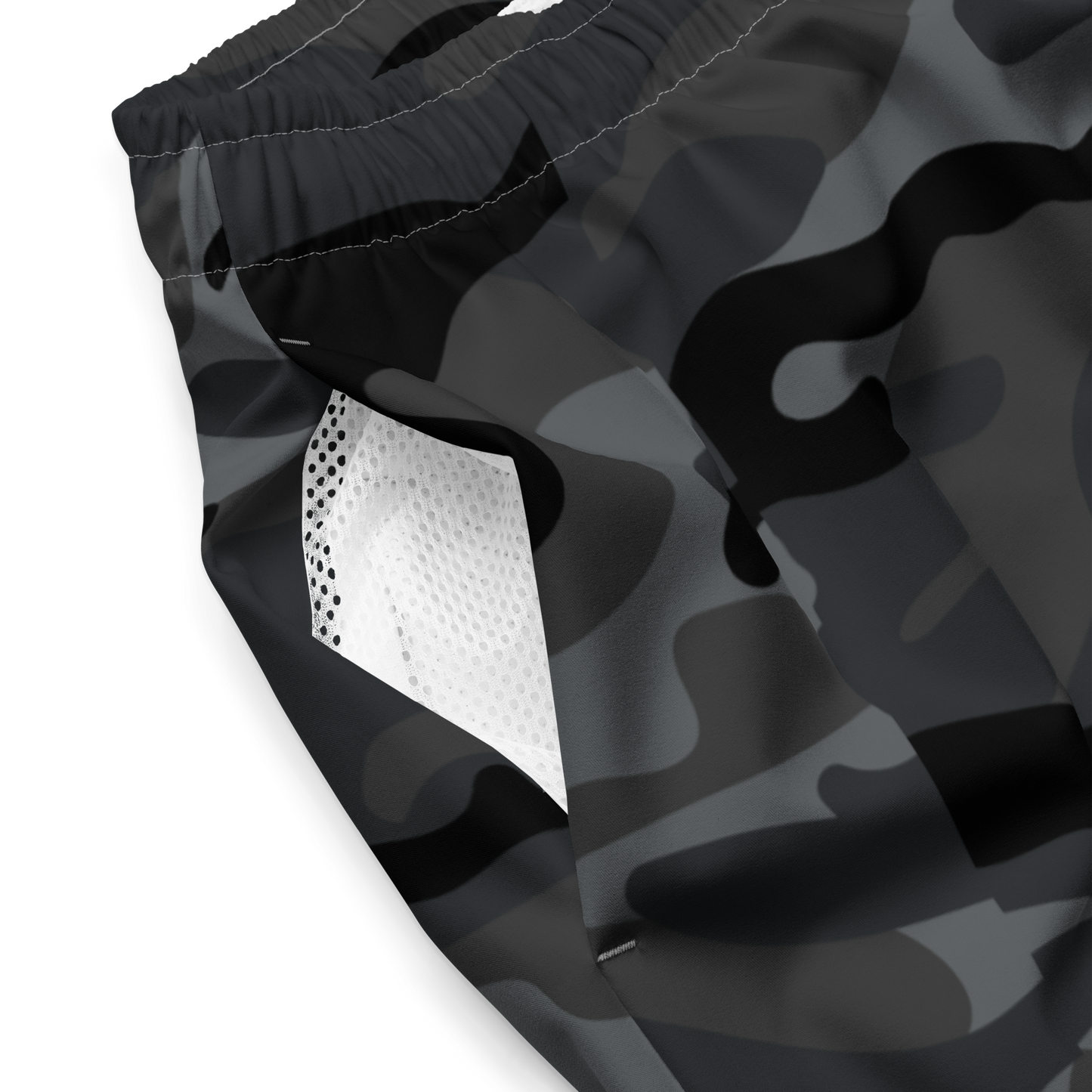 Black Camo Swim Trunks