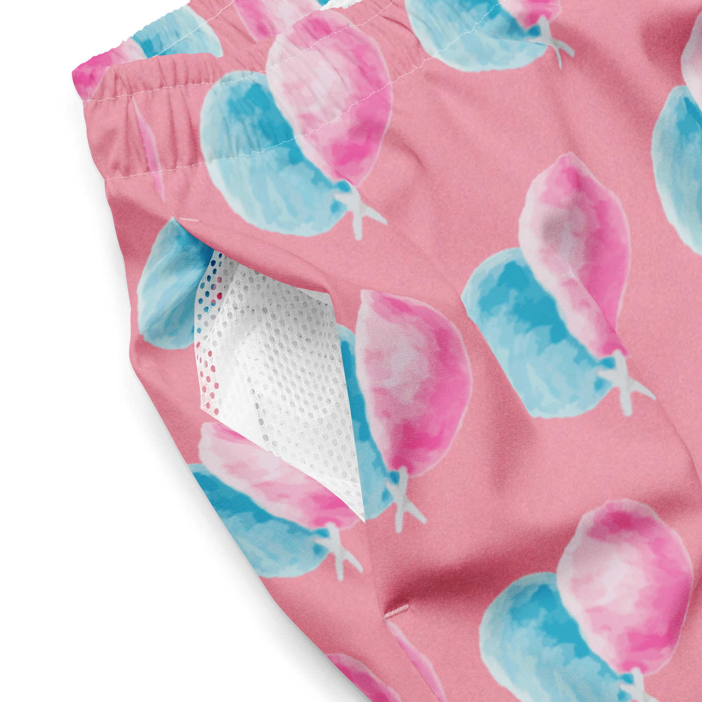 Cotton Candy King Pattern Swim Trunks