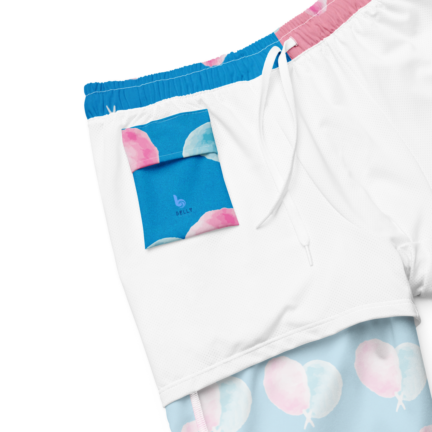 Cotton Candy King Pattern Swim Trunks