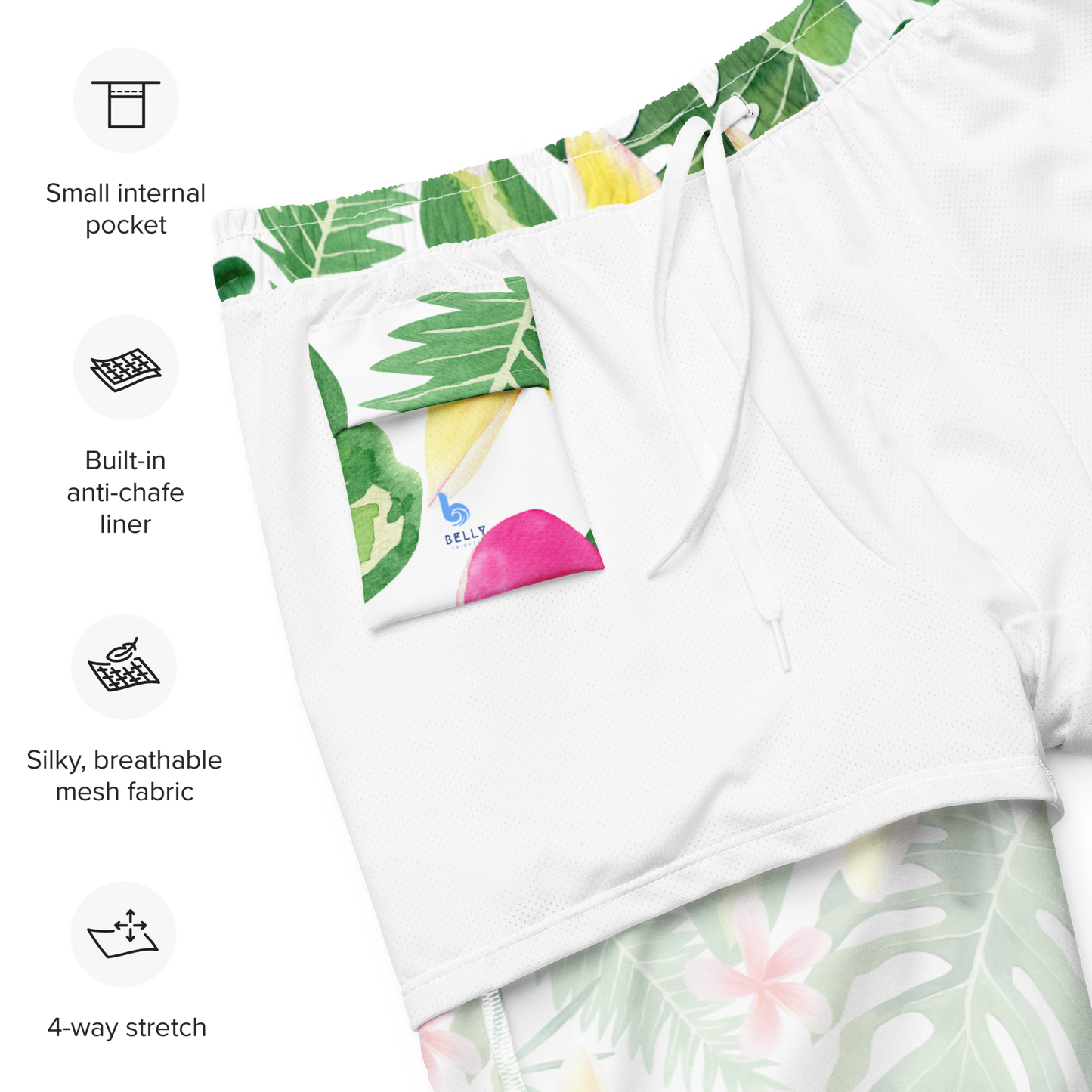 Tropical Plants Pattern Swim Trunks