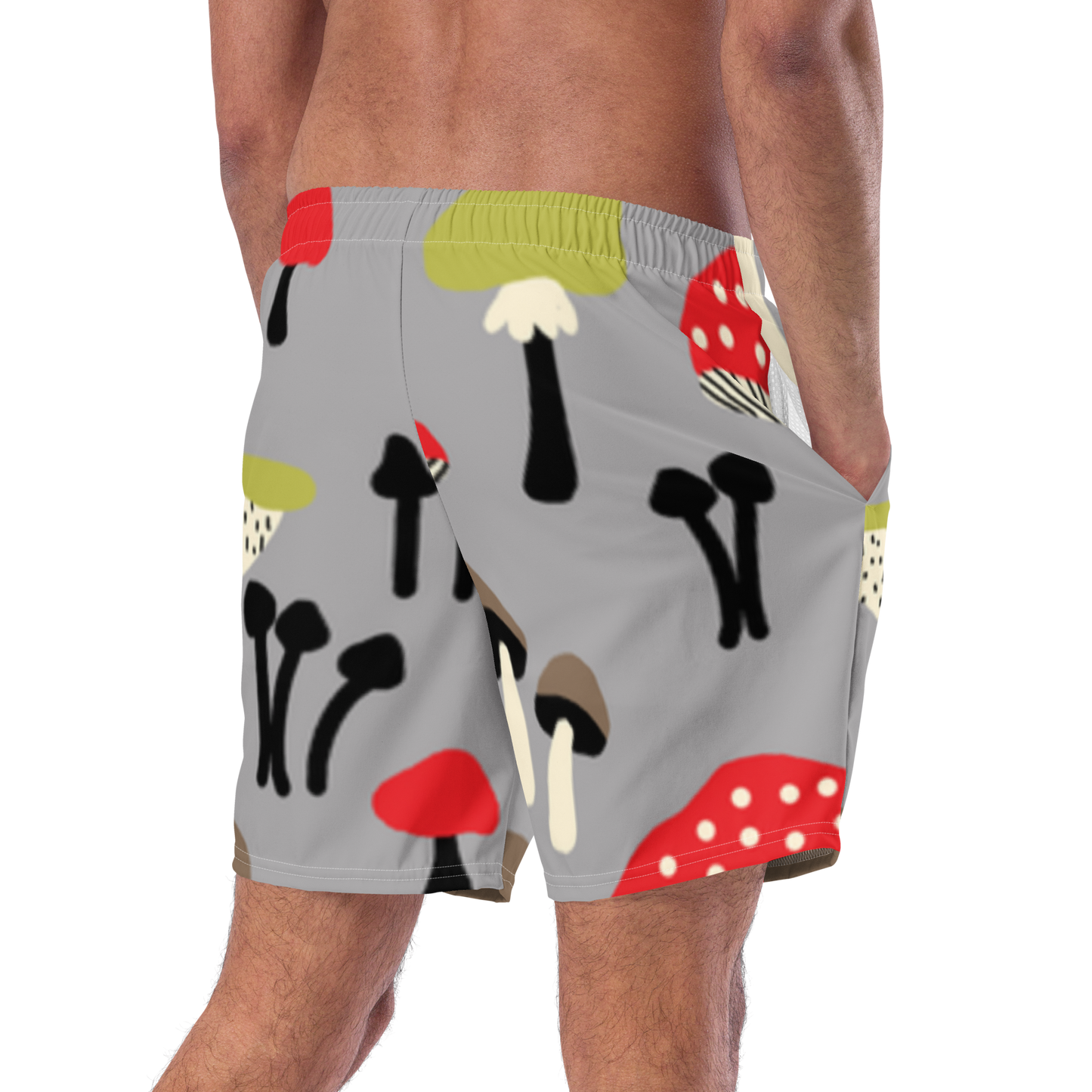 Mushrooms Pattern Swim Trunks