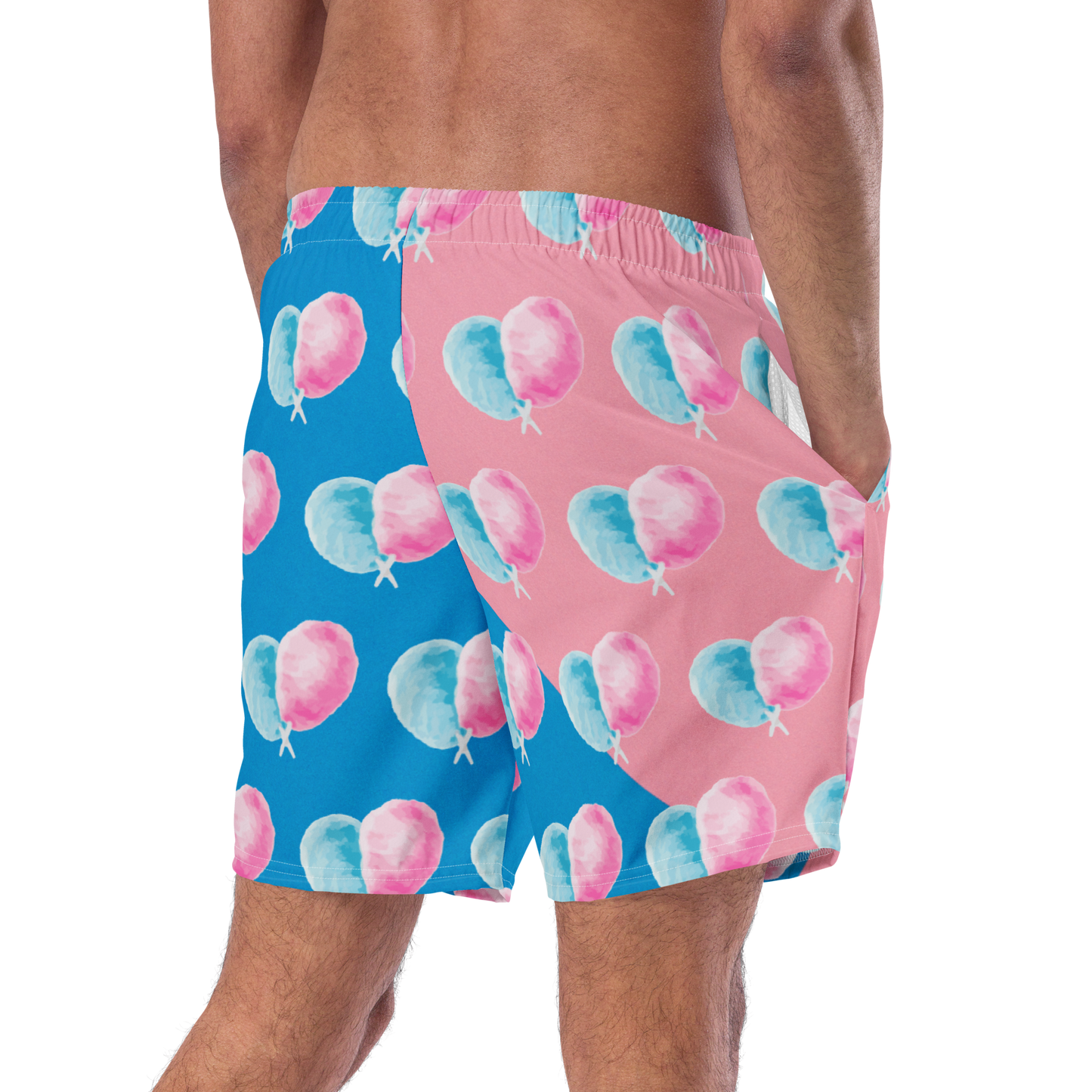 Cotton Candy King Pattern Swim Trunks