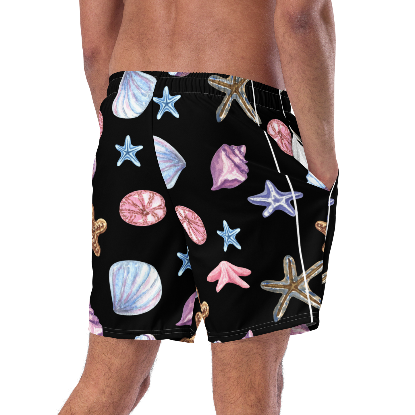 Seashell Pattern Swim Trunks