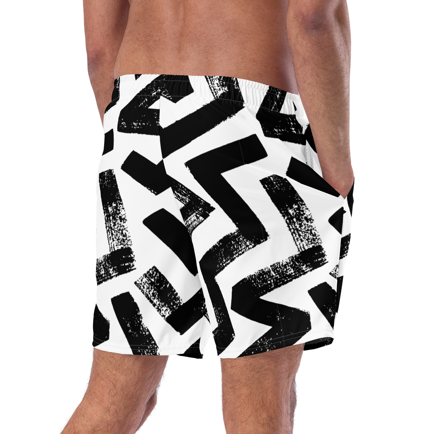 Bold Print Recycled Swim Trunks