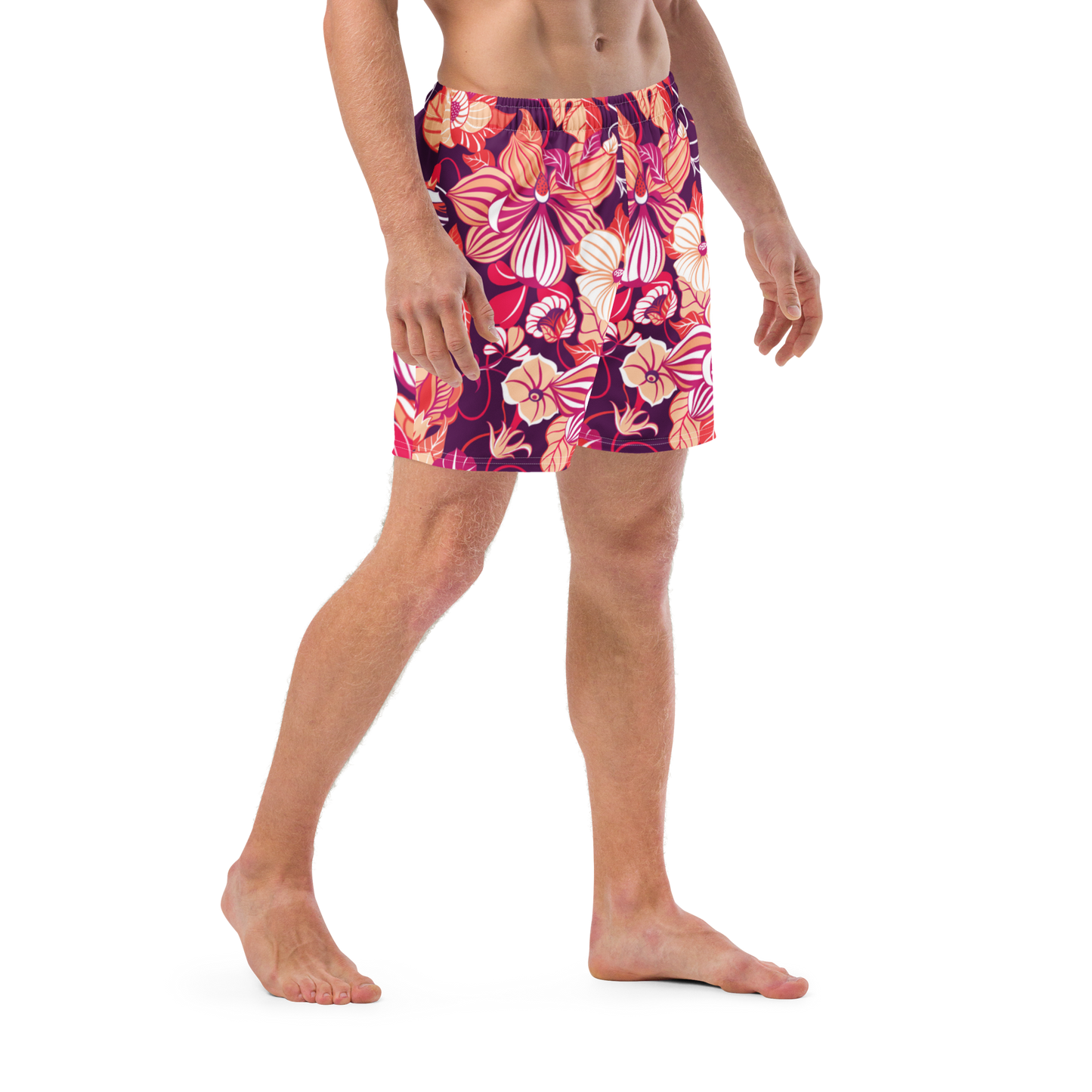 Wildflowers Print Swim Trunks