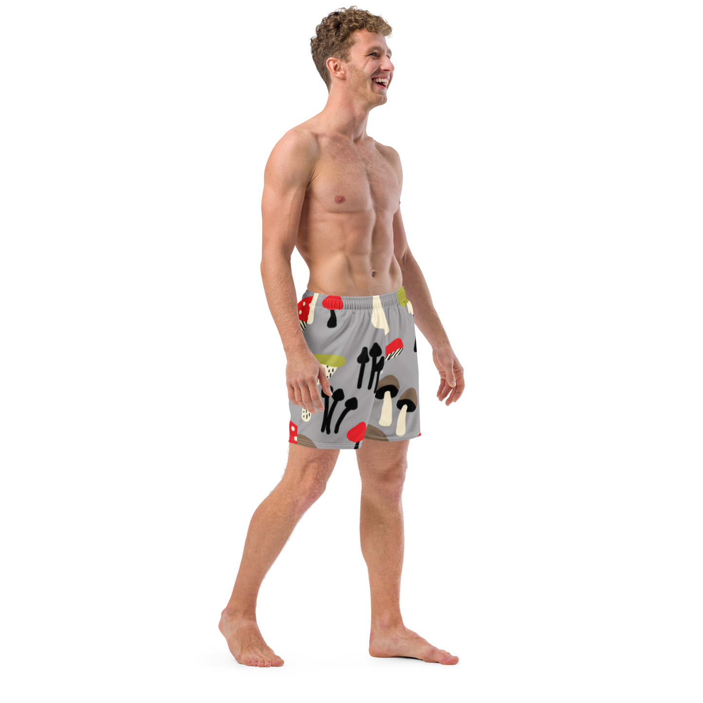 Mushrooms Pattern Swim Trunks