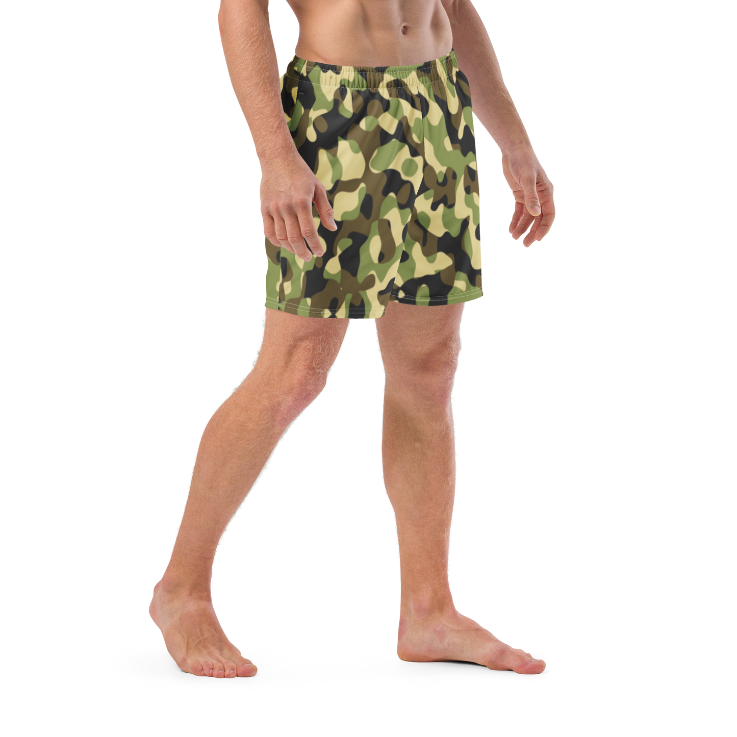 Green Camo Swim Trunks