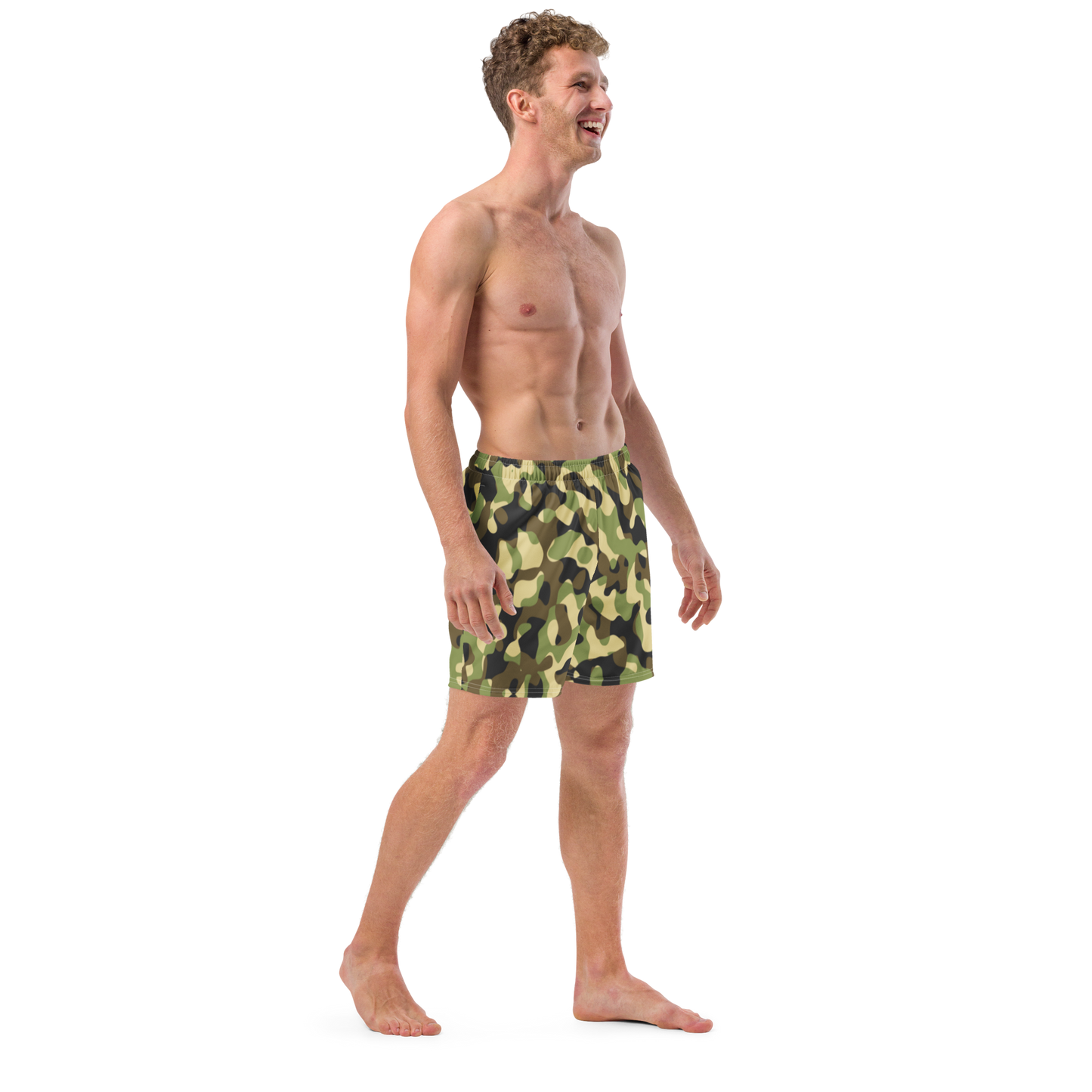 Green Camo Swim Trunks