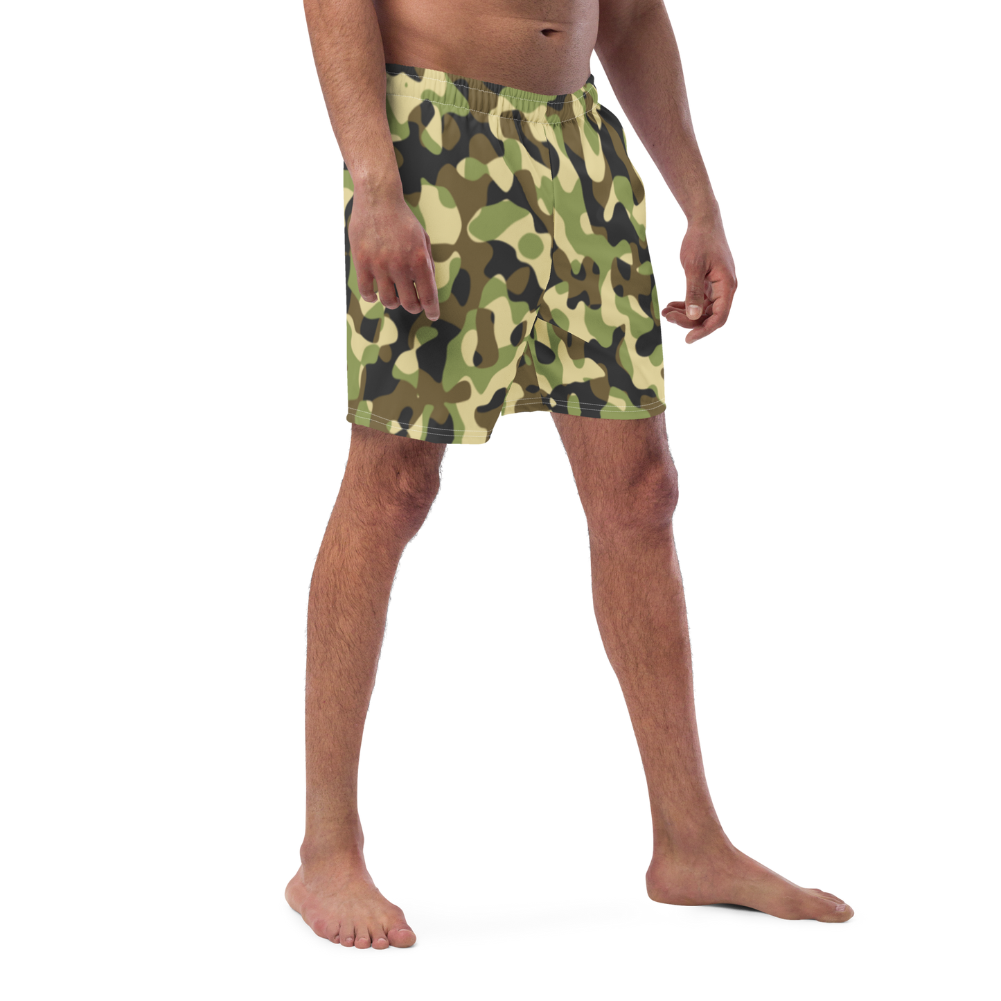 Green Camo Swim Trunks