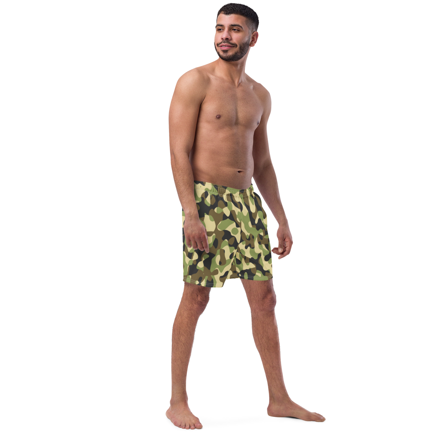 Green Camo Swim Trunks