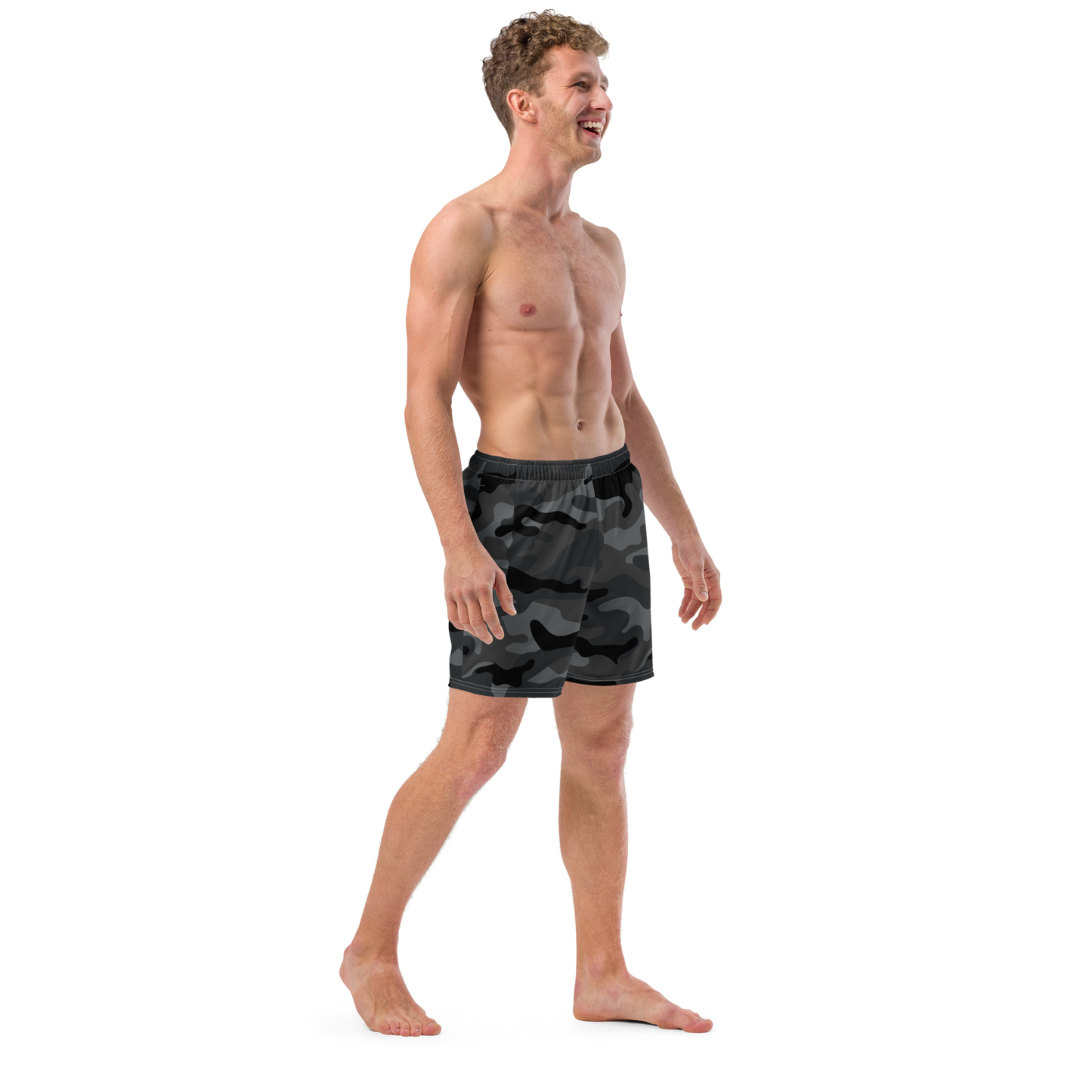 Black Camo Swim Trunks