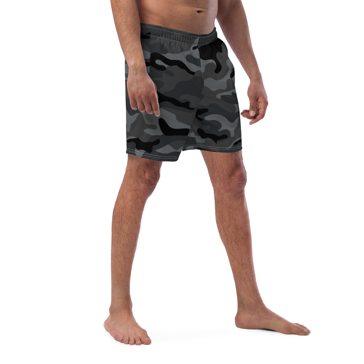 Black Camo Swim Trunks