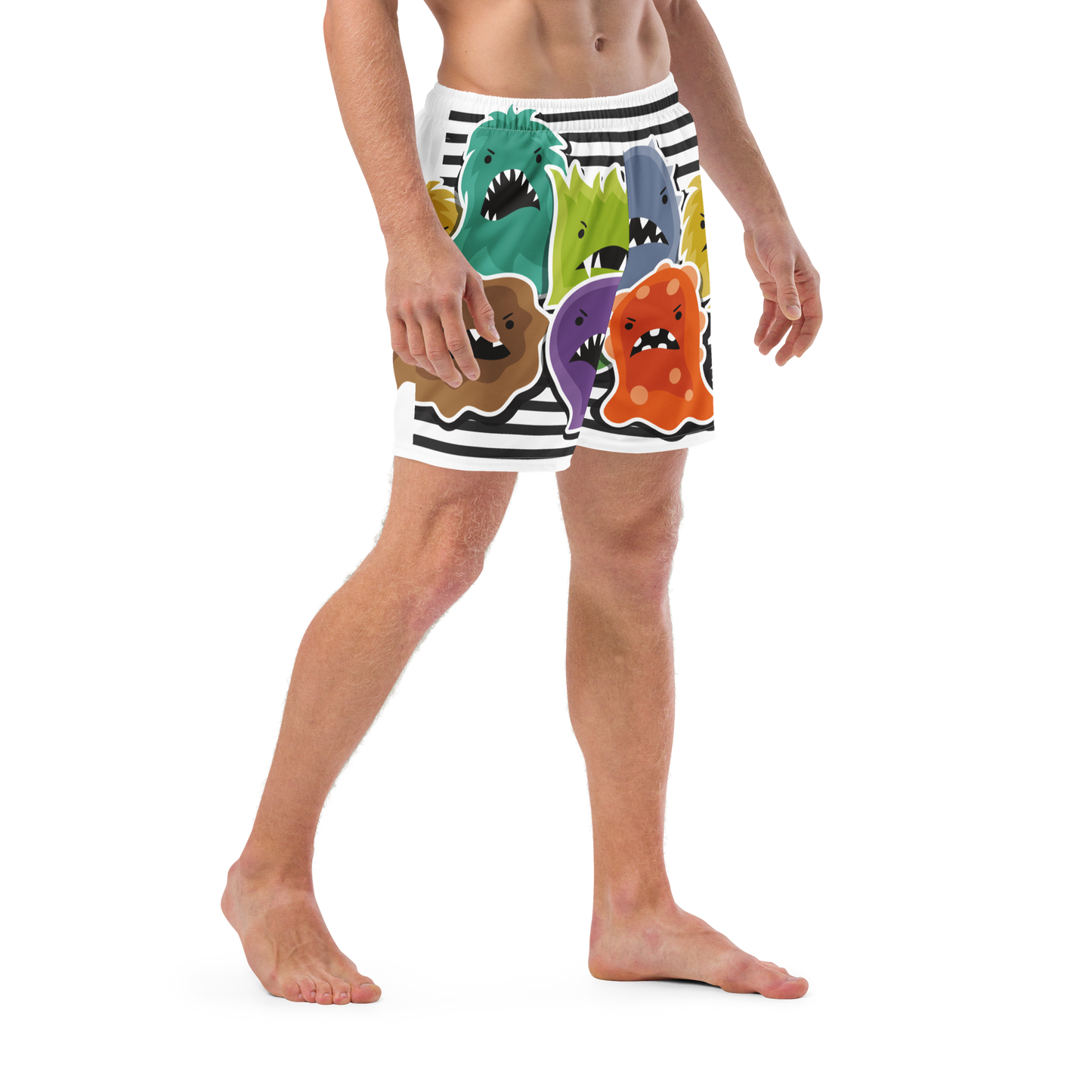 Monster Pattern Swim Trunks