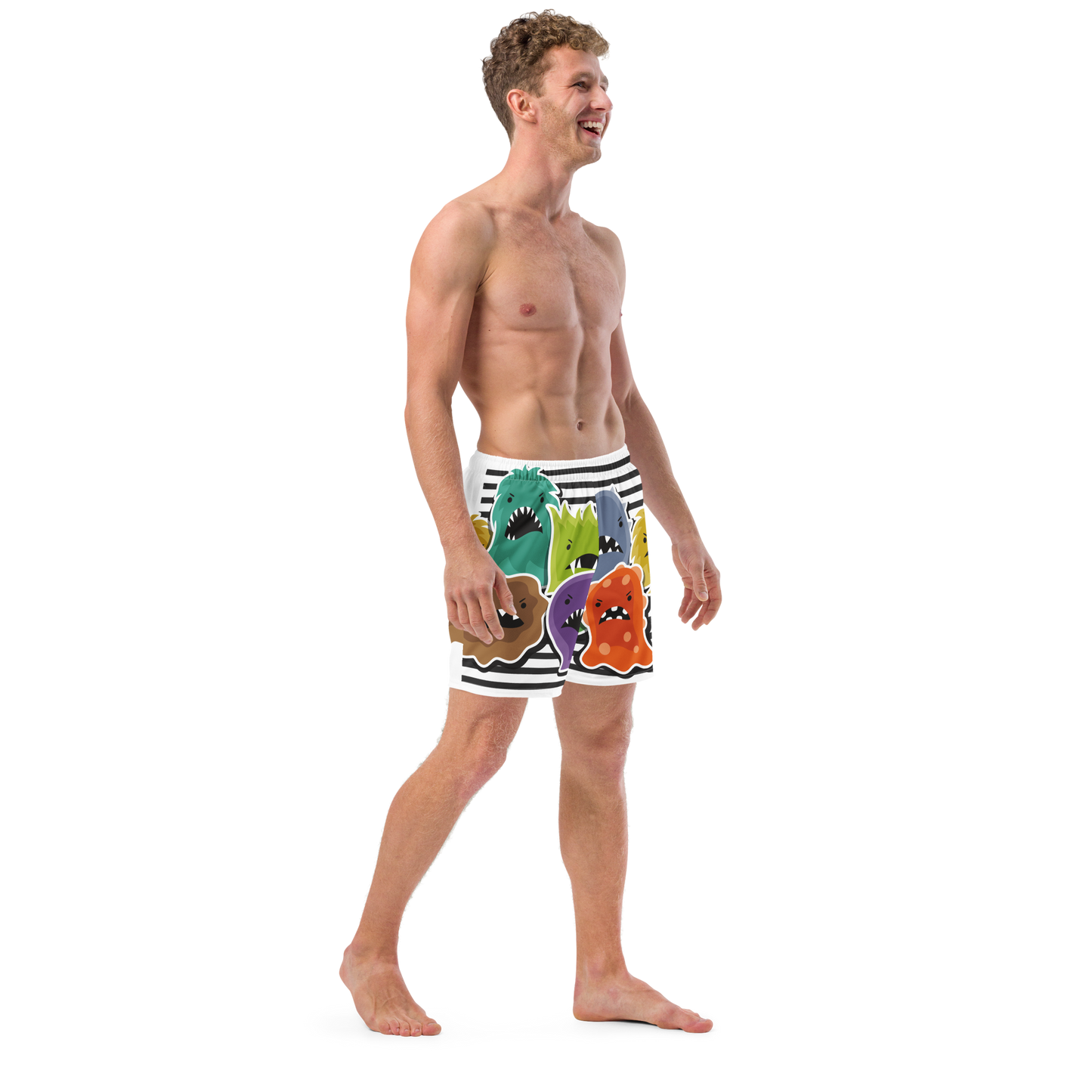 Monster Pattern Swim Trunks