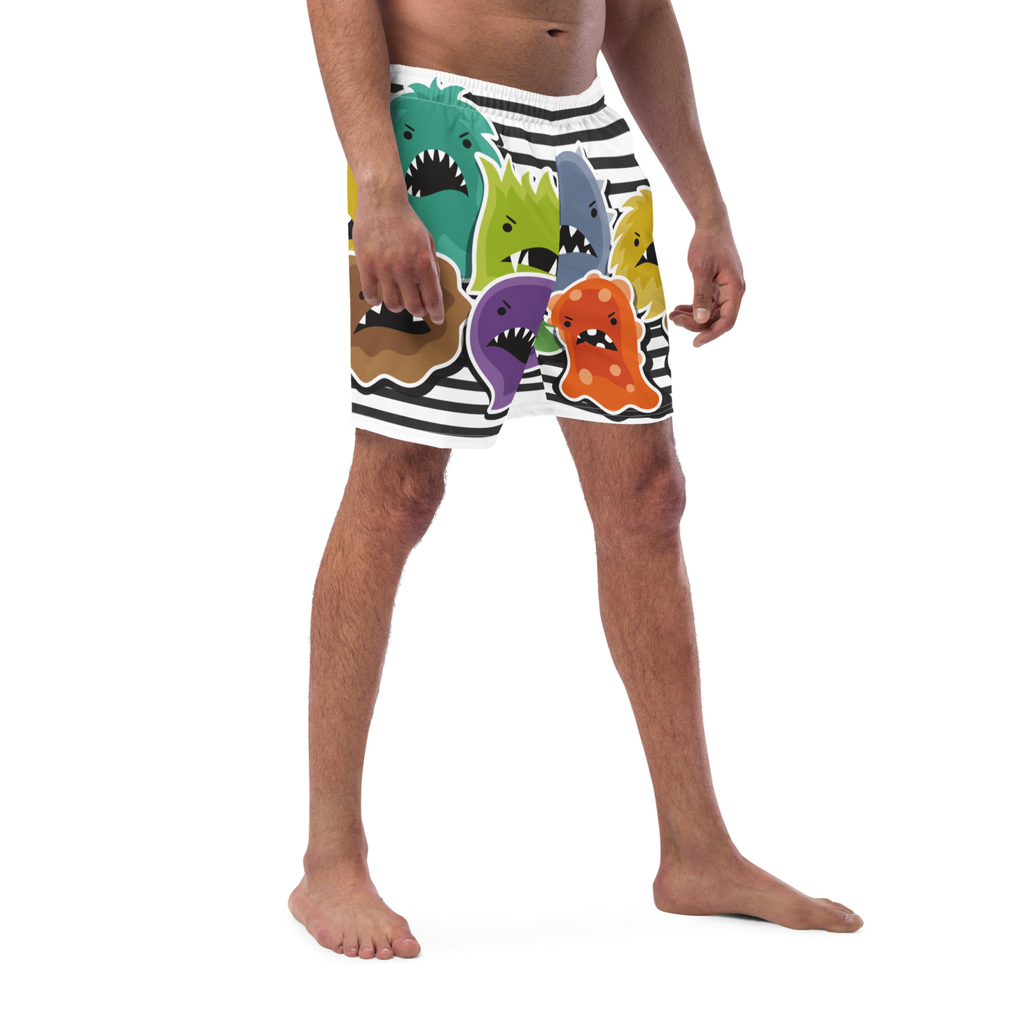 Monster Pattern Swim Trunks