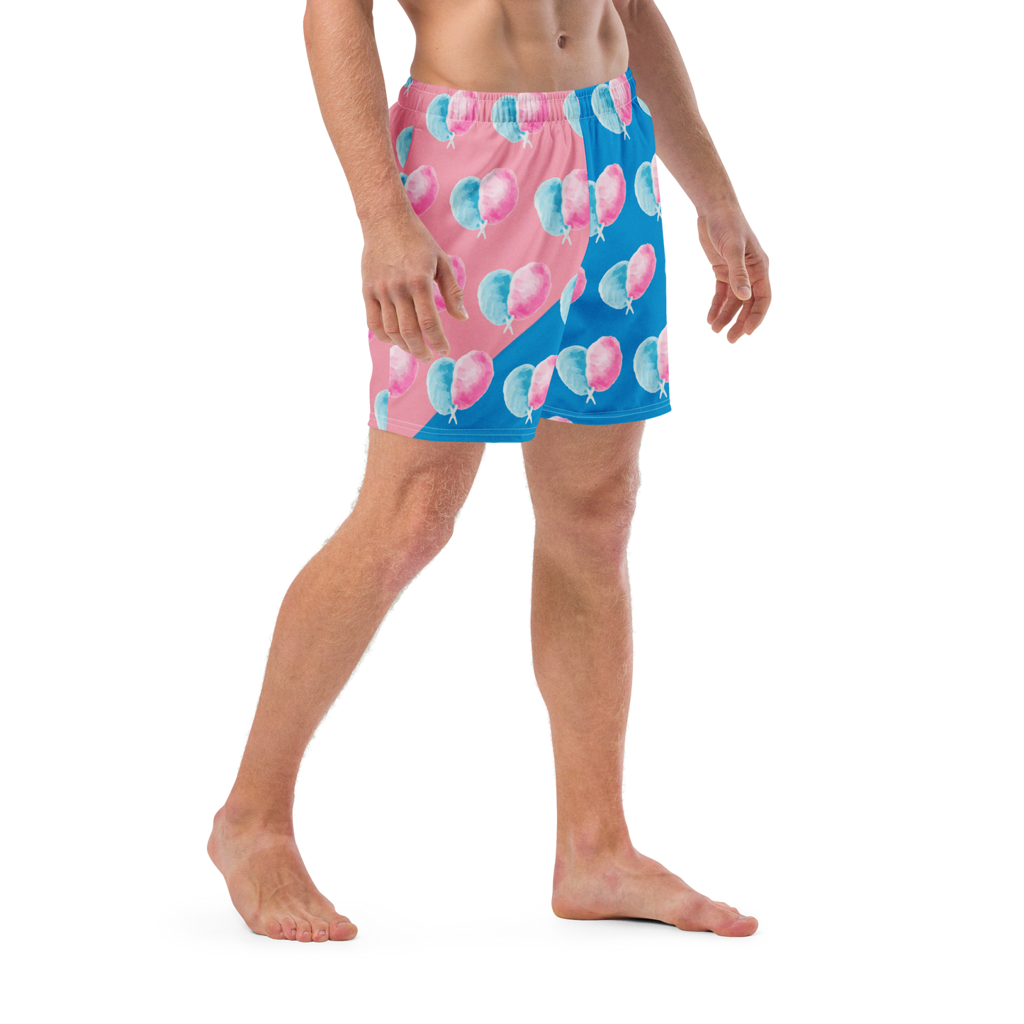 Cotton Candy King Pattern Swim Trunks