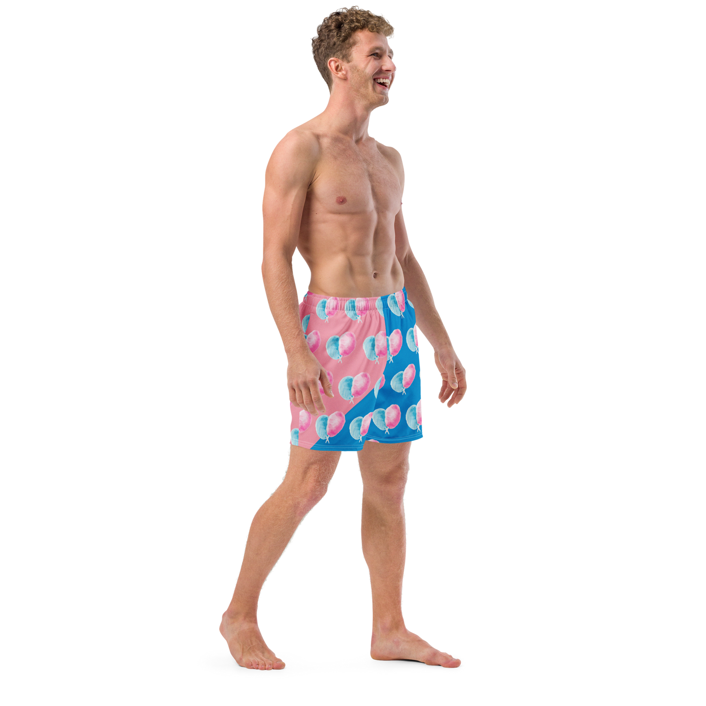 Cotton Candy King Pattern Swim Trunks