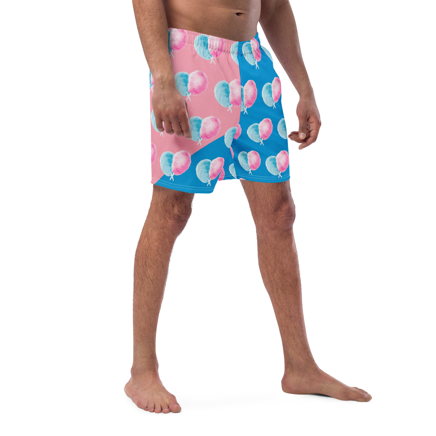 Cotton Candy King Pattern Swim Trunks