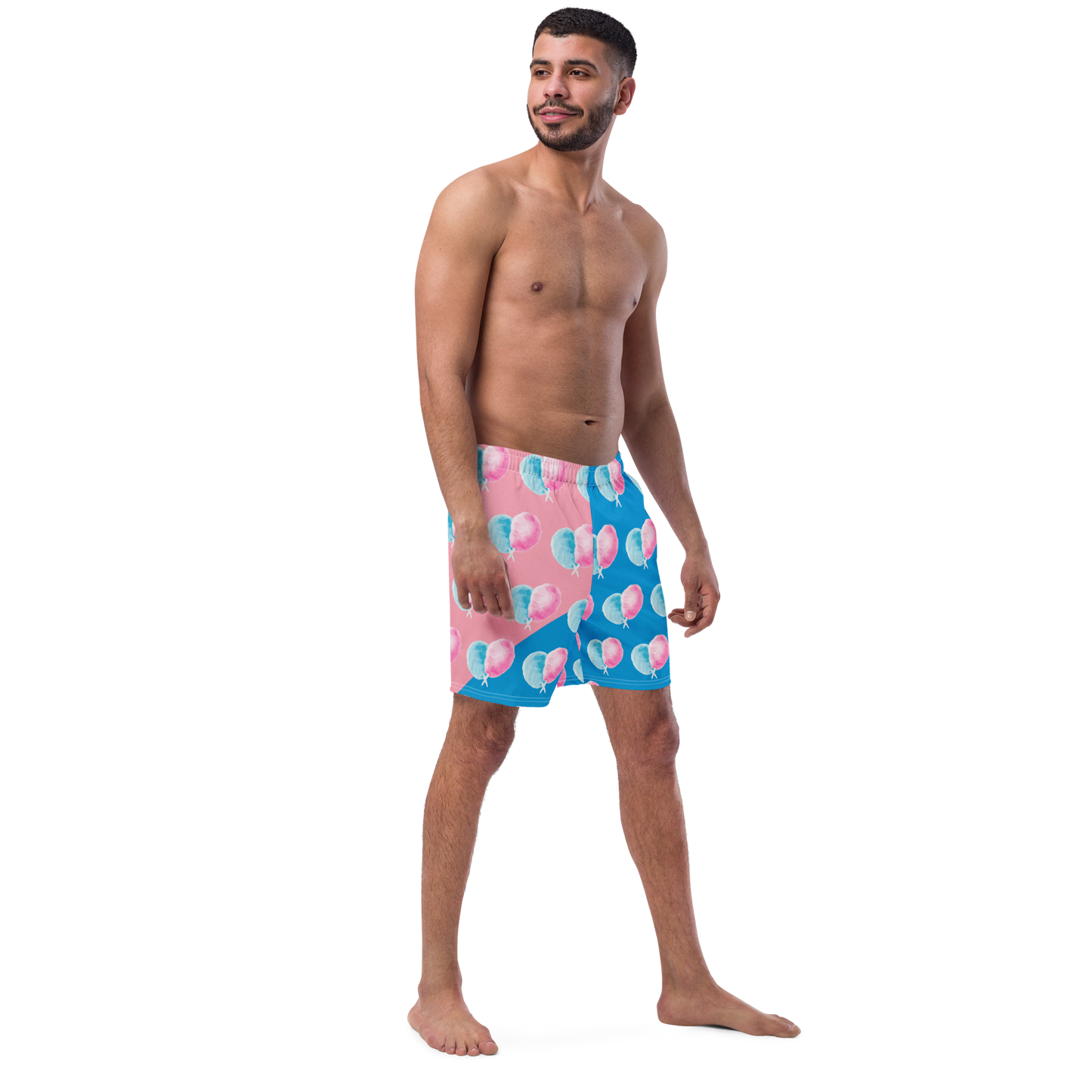 Cotton Candy King Pattern Swim Trunks