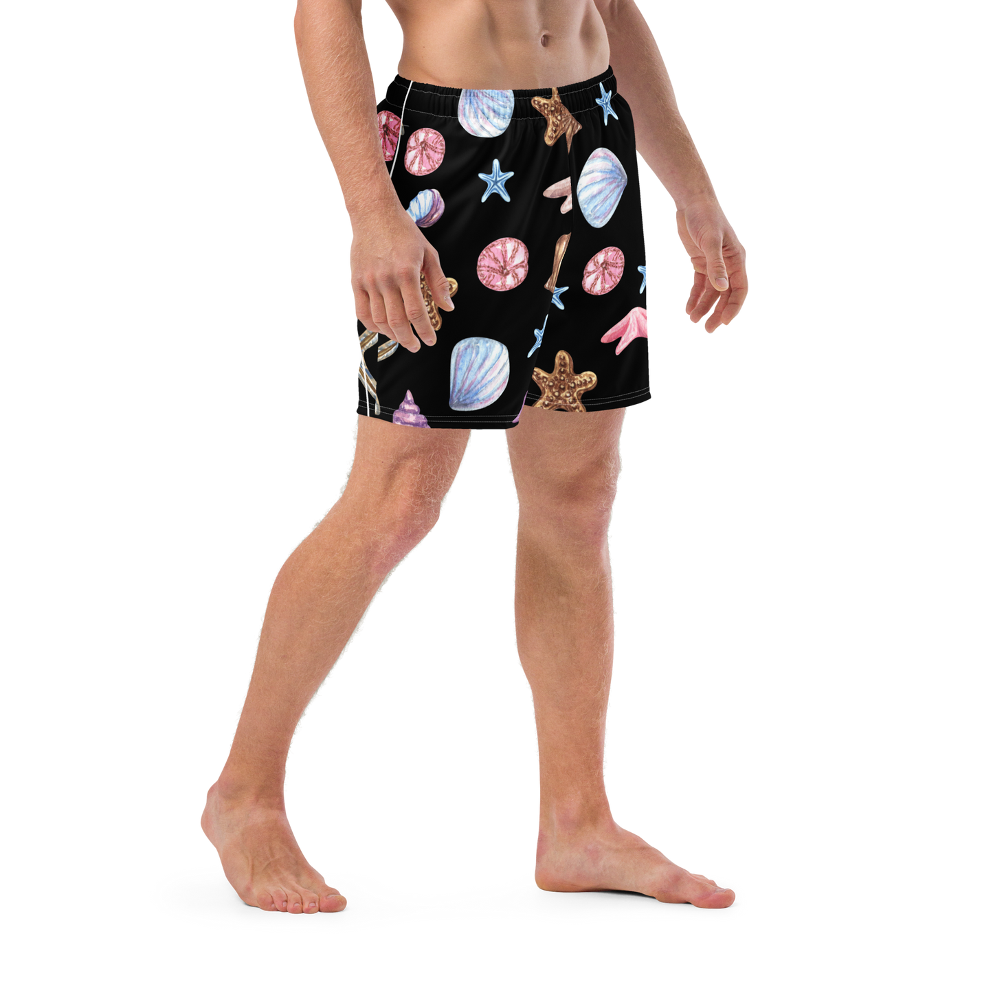 Seashell Pattern Swim Trunks